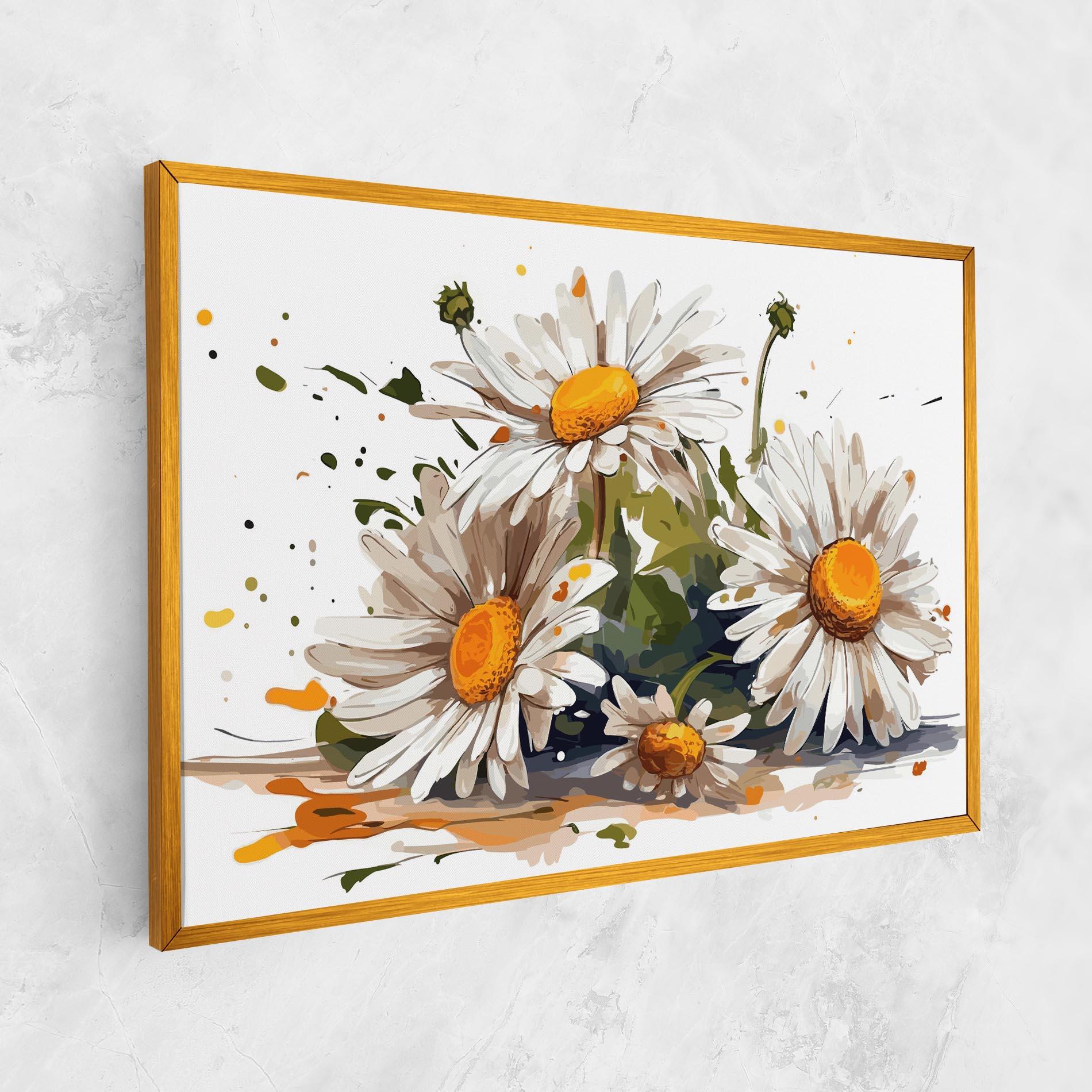 Tablou Canvas White Beautiful Daisy mockup 1