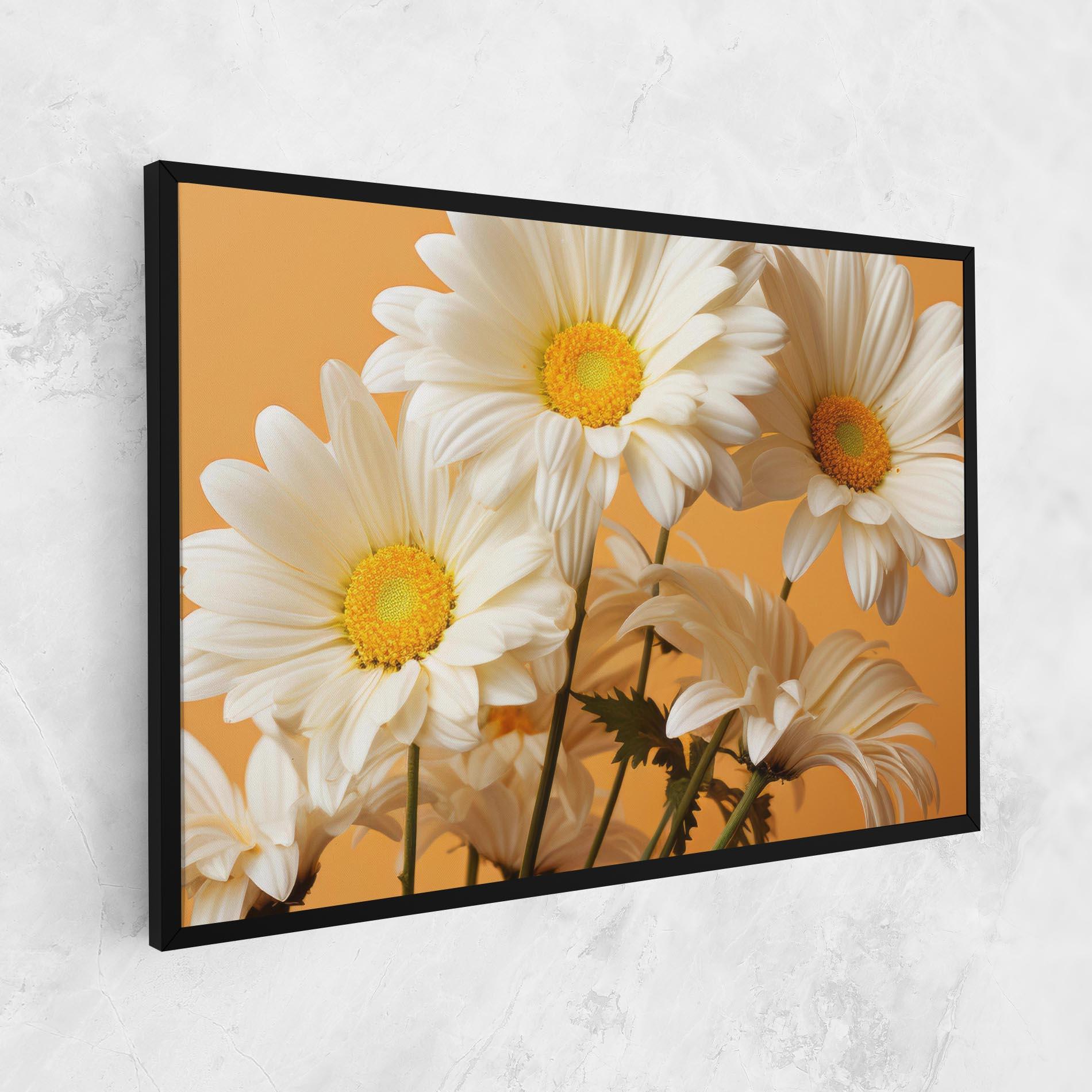 Tablou Canvas Daisy On Orange mockup 1