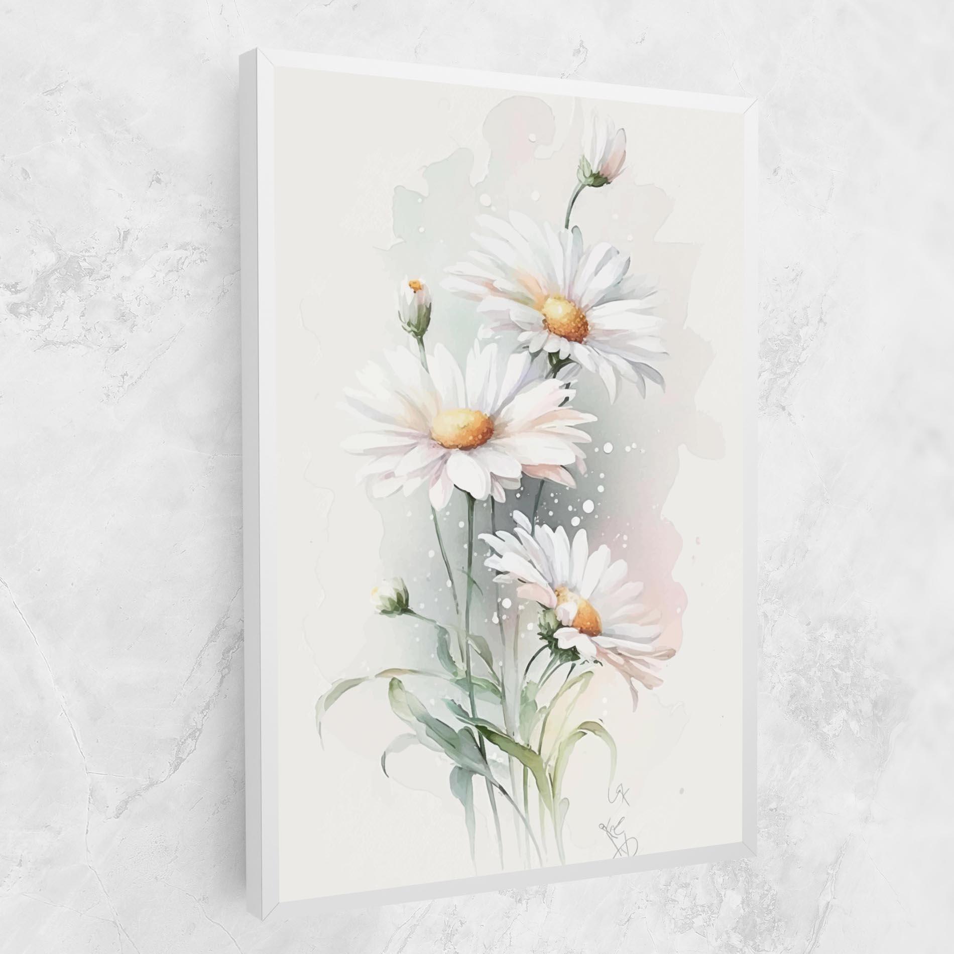 Tablou Canvas Dreamy White Daisy mockup 1