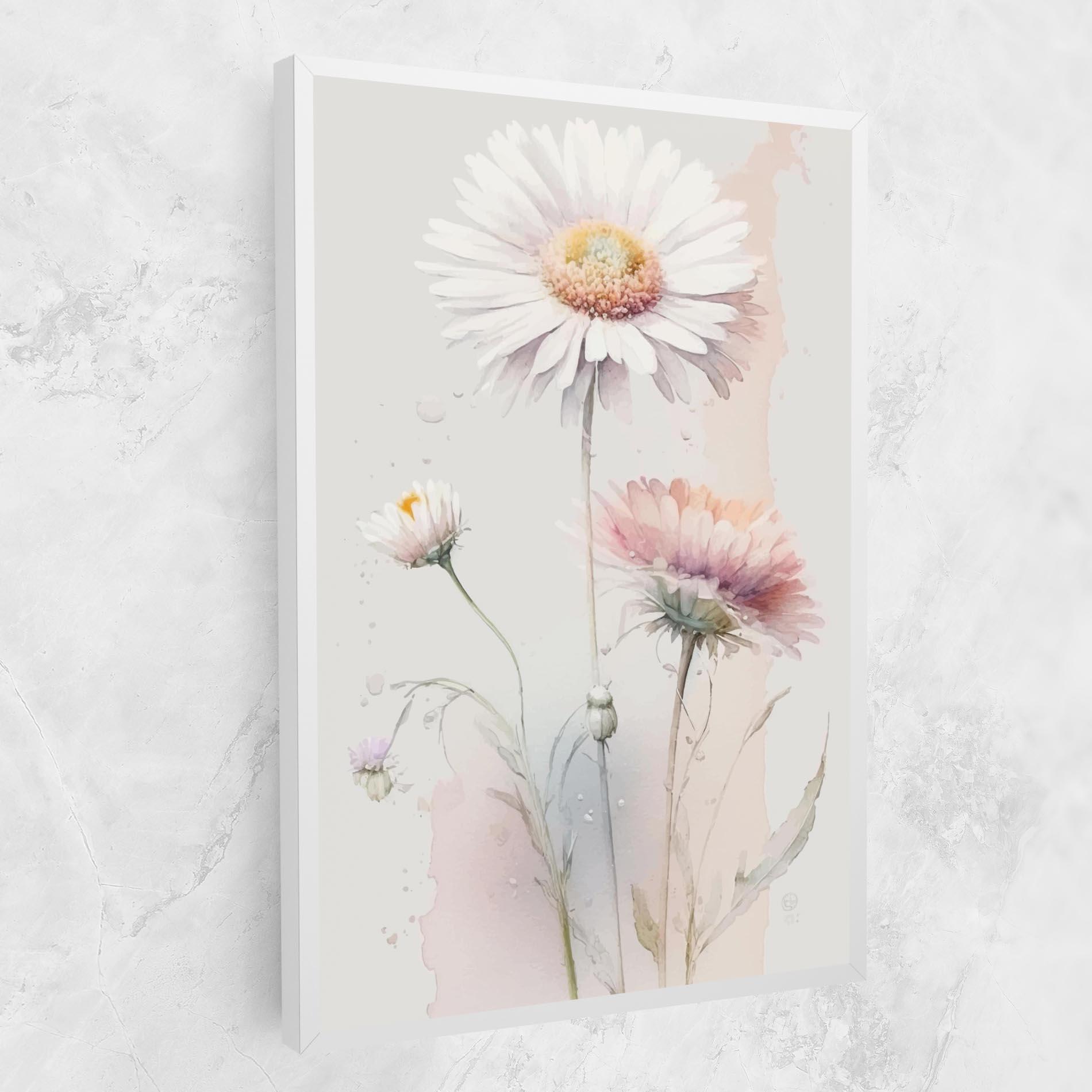 Tablou Canvas White Painted Daisy mockup 1