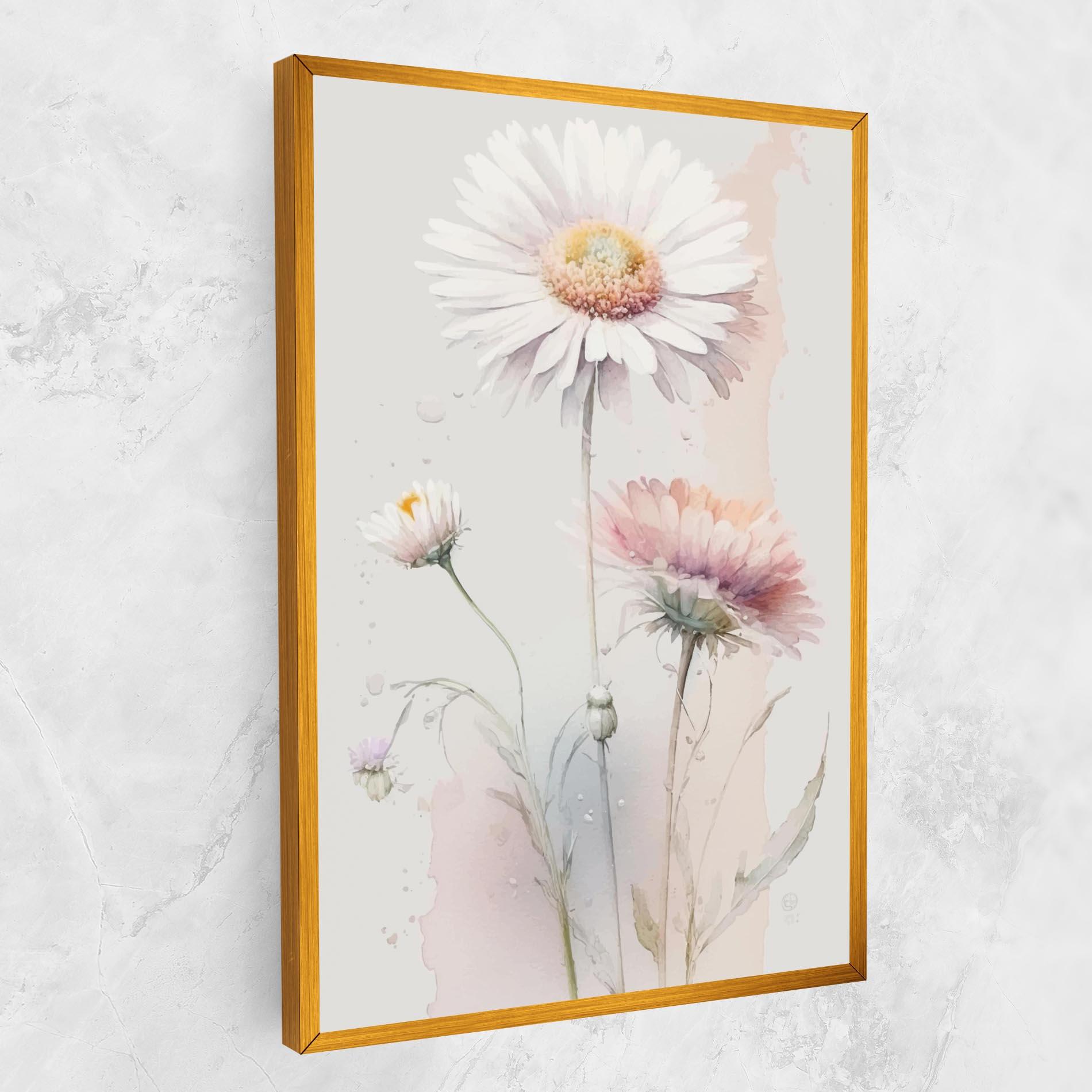 Tablou Canvas White Painted Daisy mockup 1
