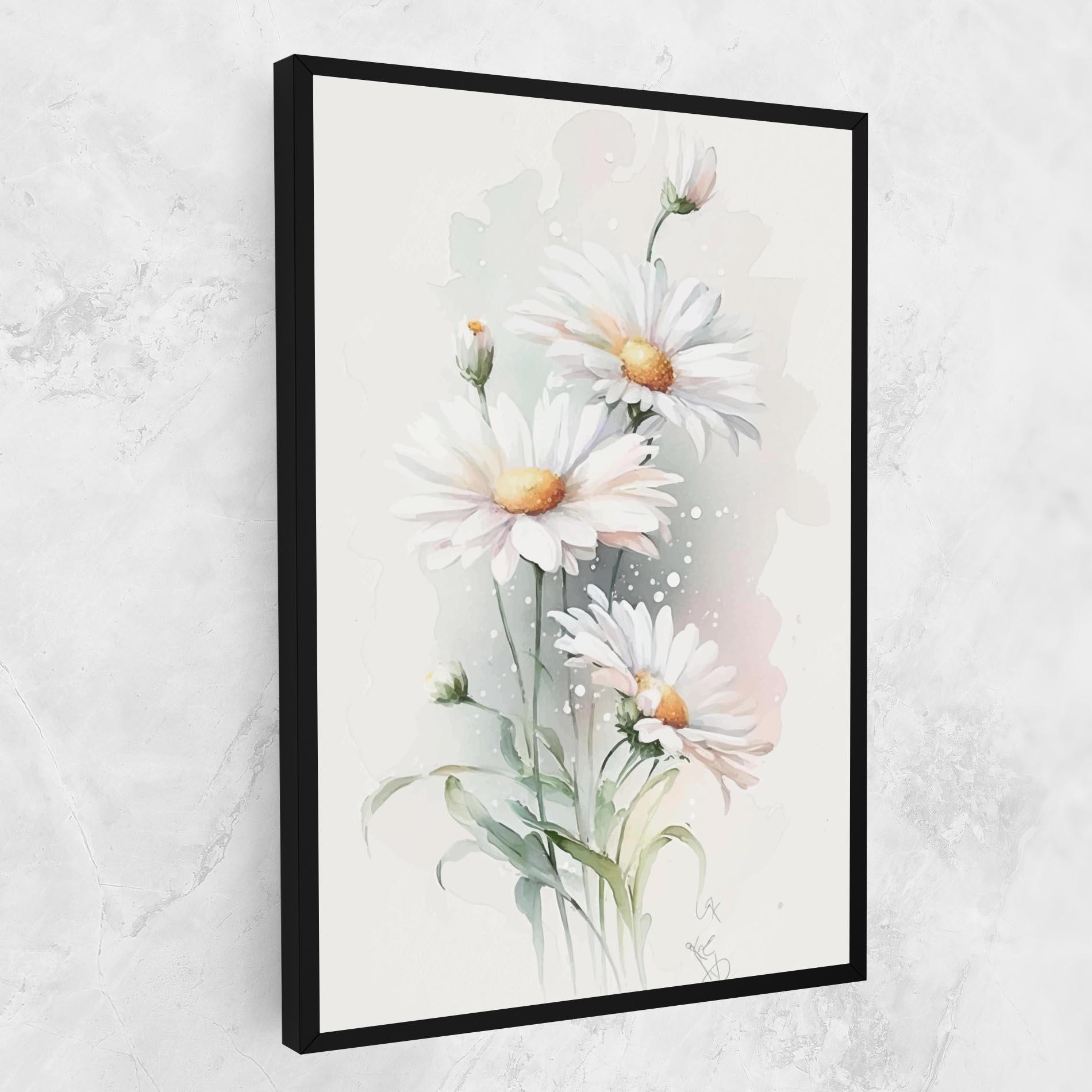 Tablou Canvas Dreamy White Daisy mockup 1