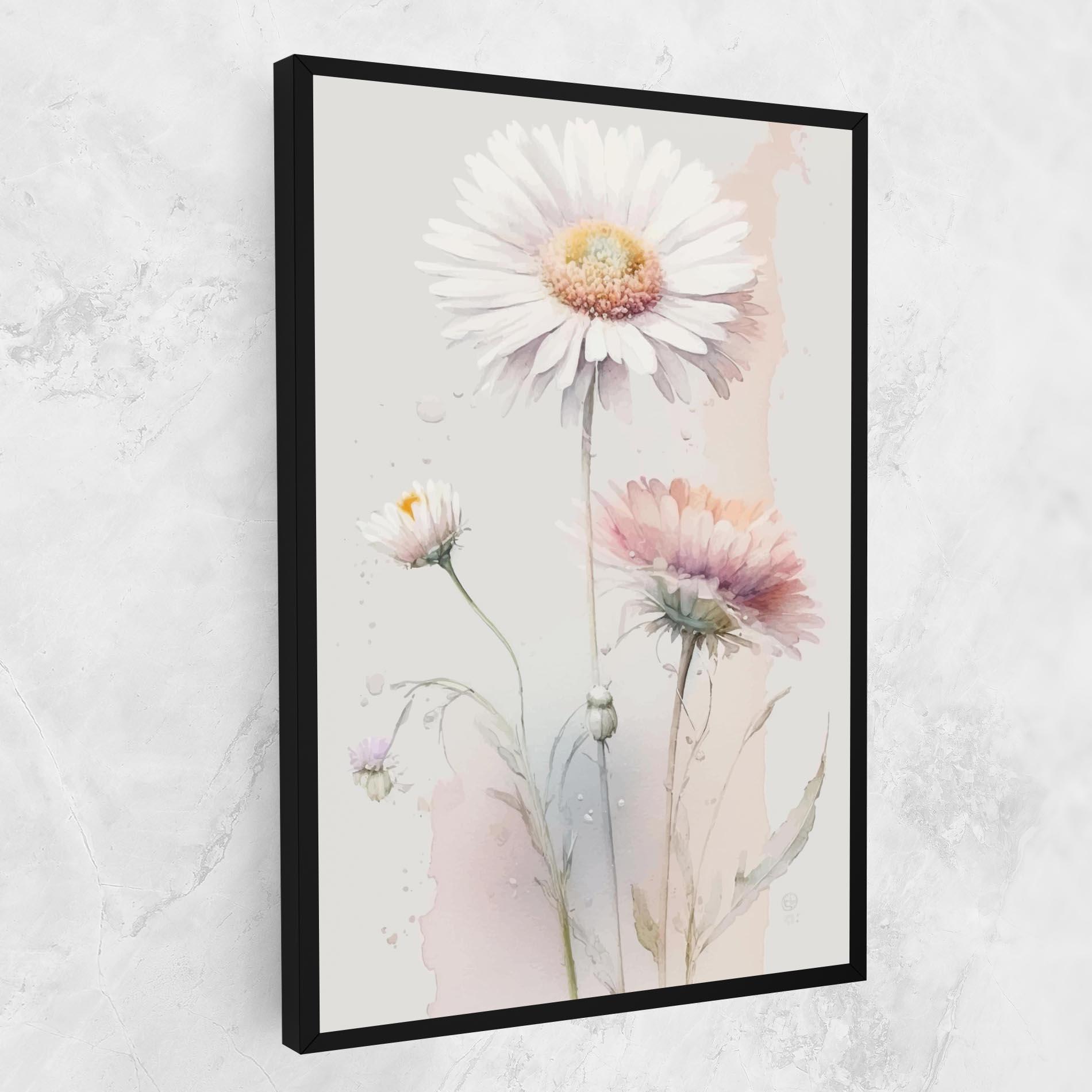Tablou Canvas White Painted Daisy mockup 1