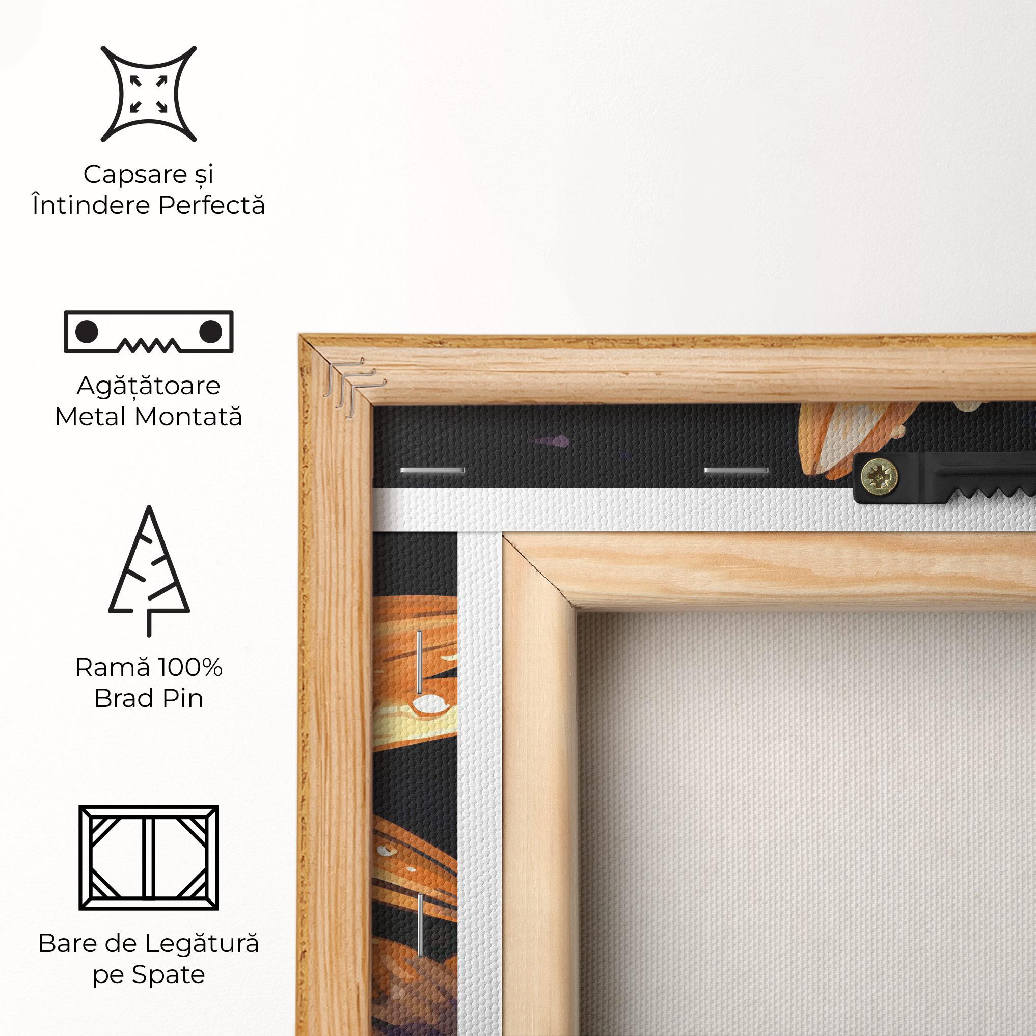 Tablou Canvas Orange Pretty Daisy mockup 5