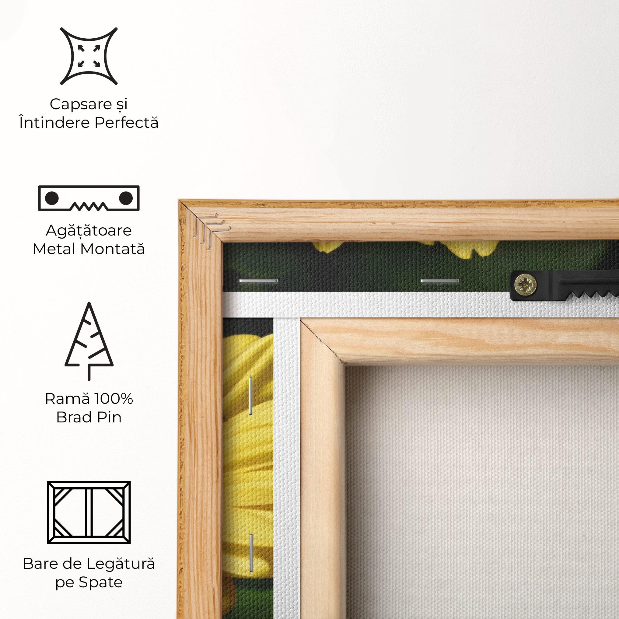 Tablou Canvas Orange Yellow Daisy mockup 5