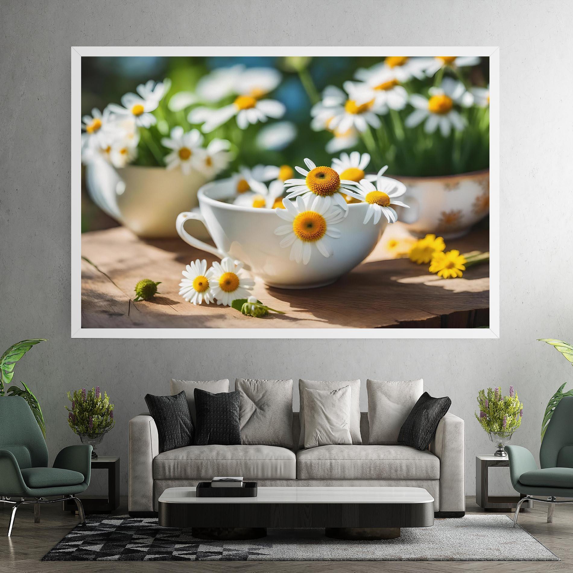 Tablou Canvas Daisies In A Cup mockup 7