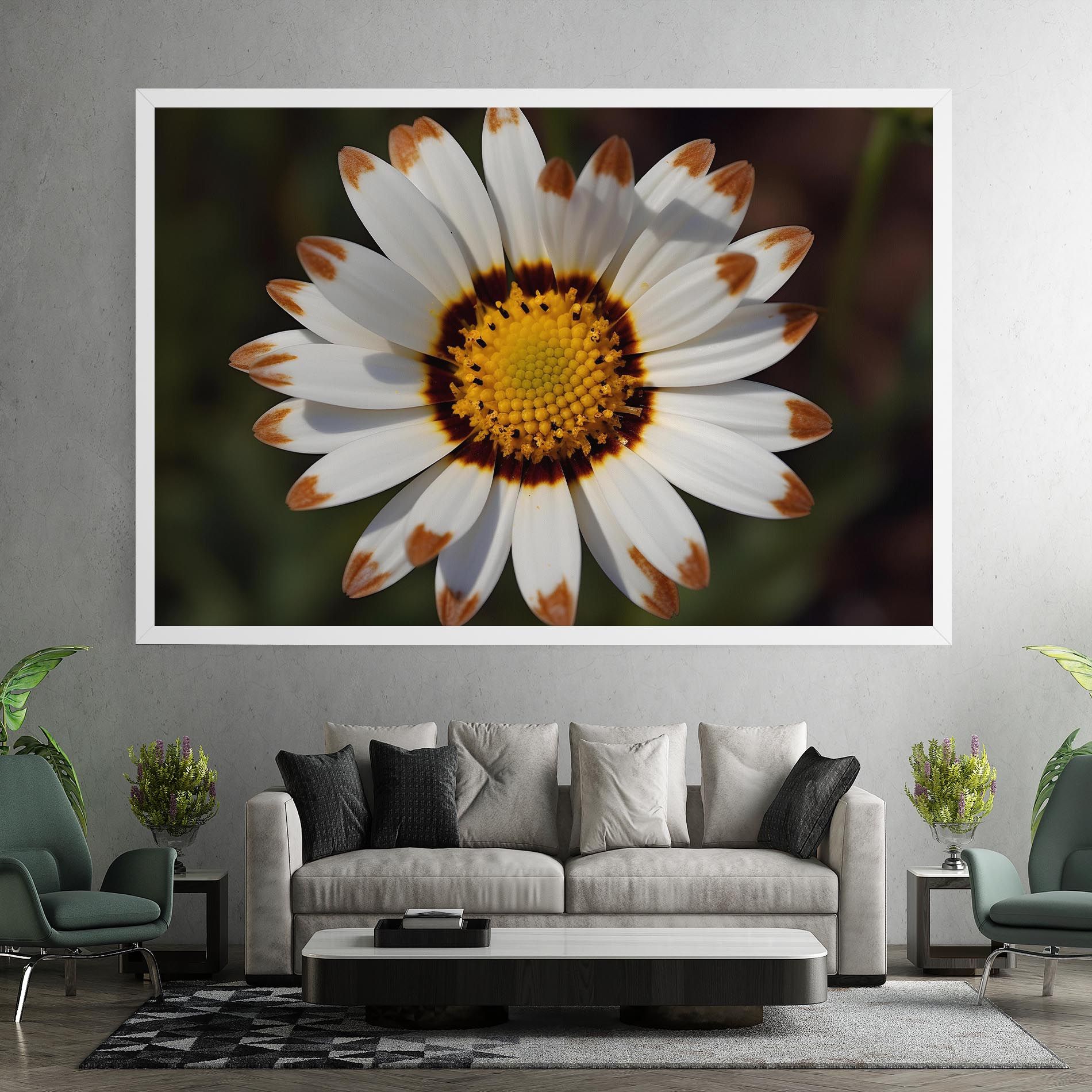 White Brown Daisy mockup 7