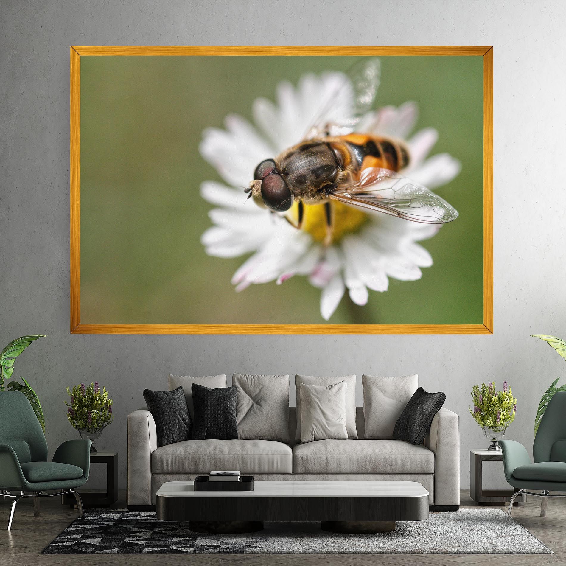 Bee On Small Daisy mockup 7