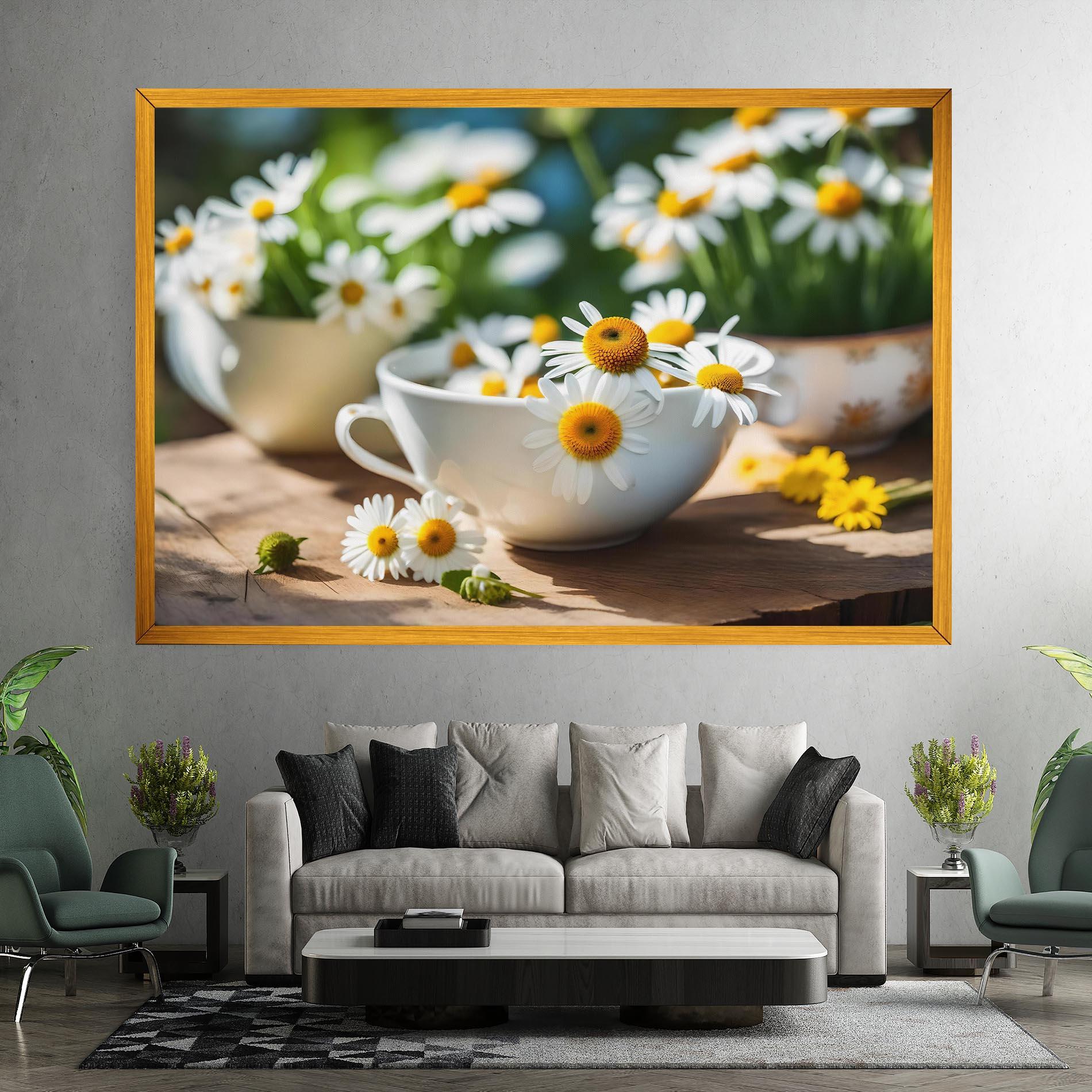 Tablou Canvas Daisies In A Cup mockup 7