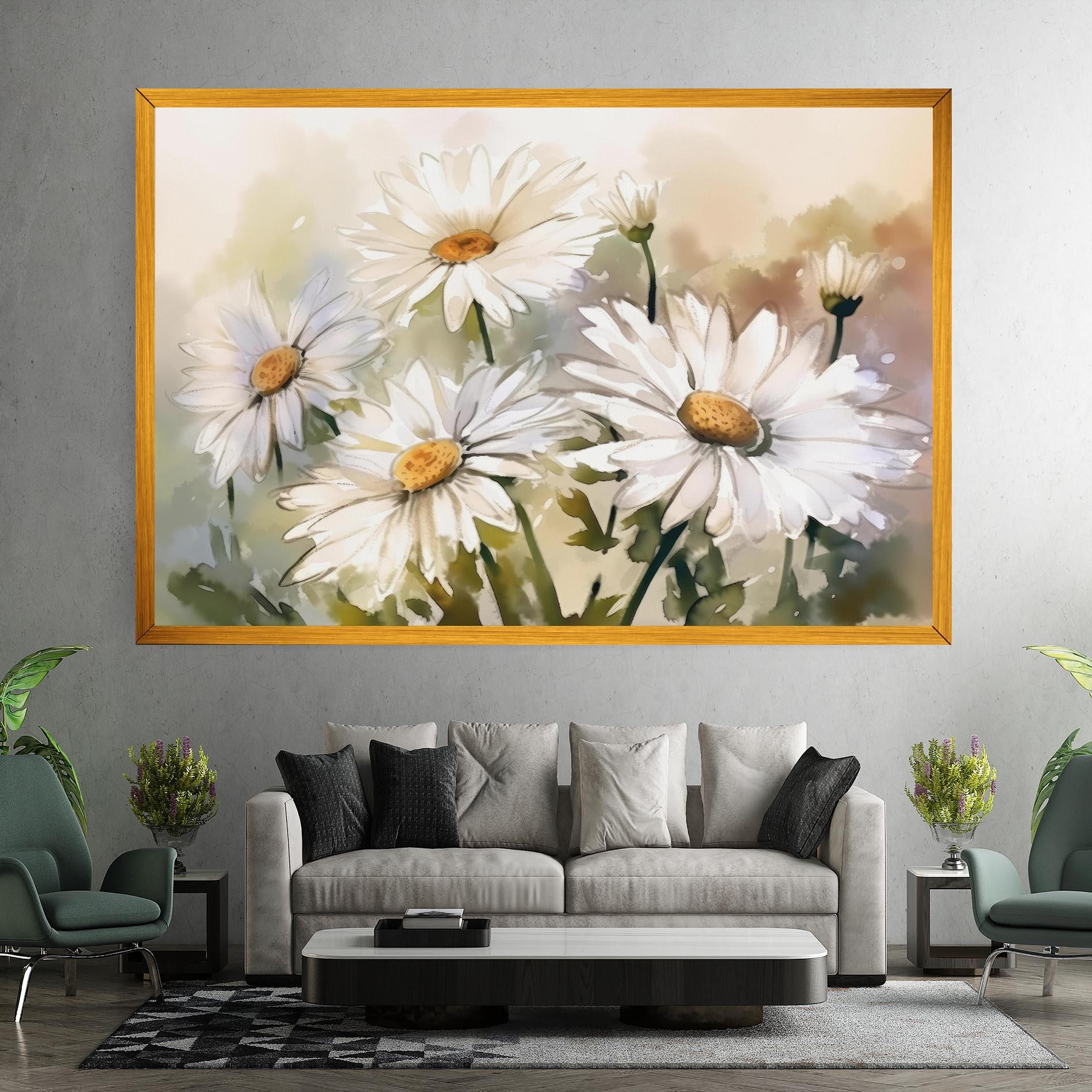 Tablou Canvas Daisy Painting mockup 7