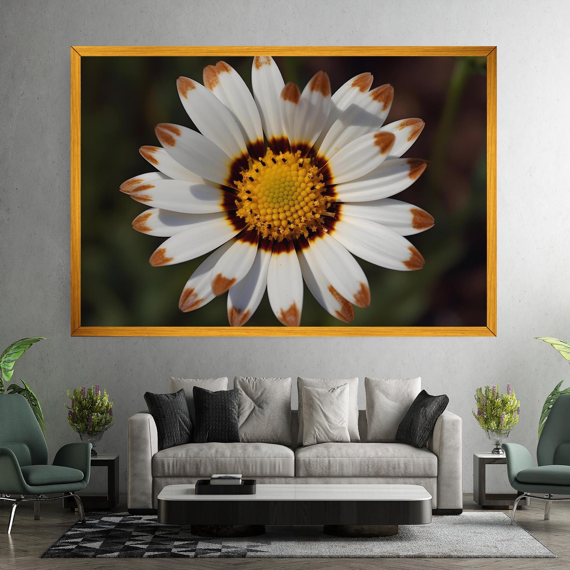 White Brown Daisy mockup 7