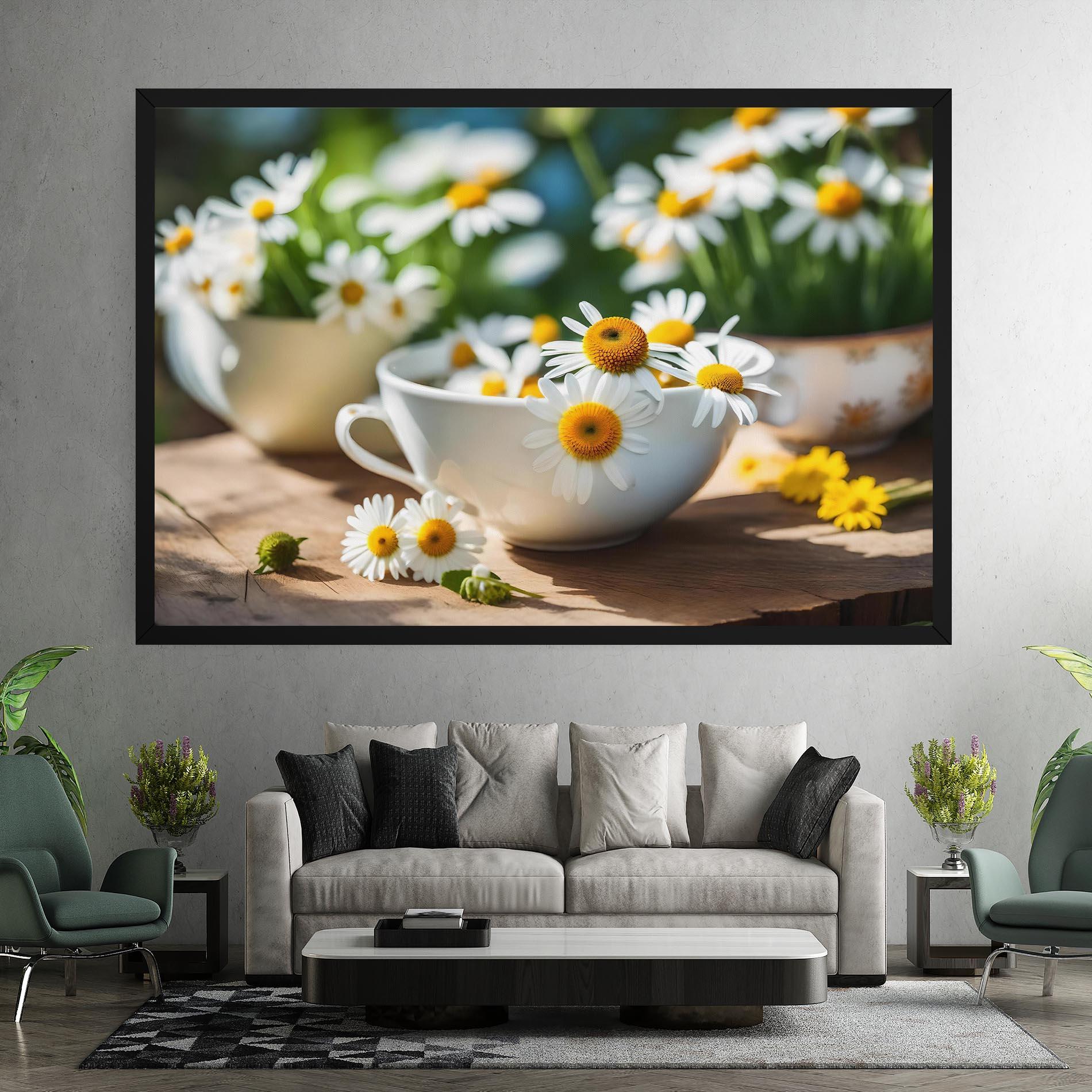Tablou Canvas Daisies In A Cup mockup 7