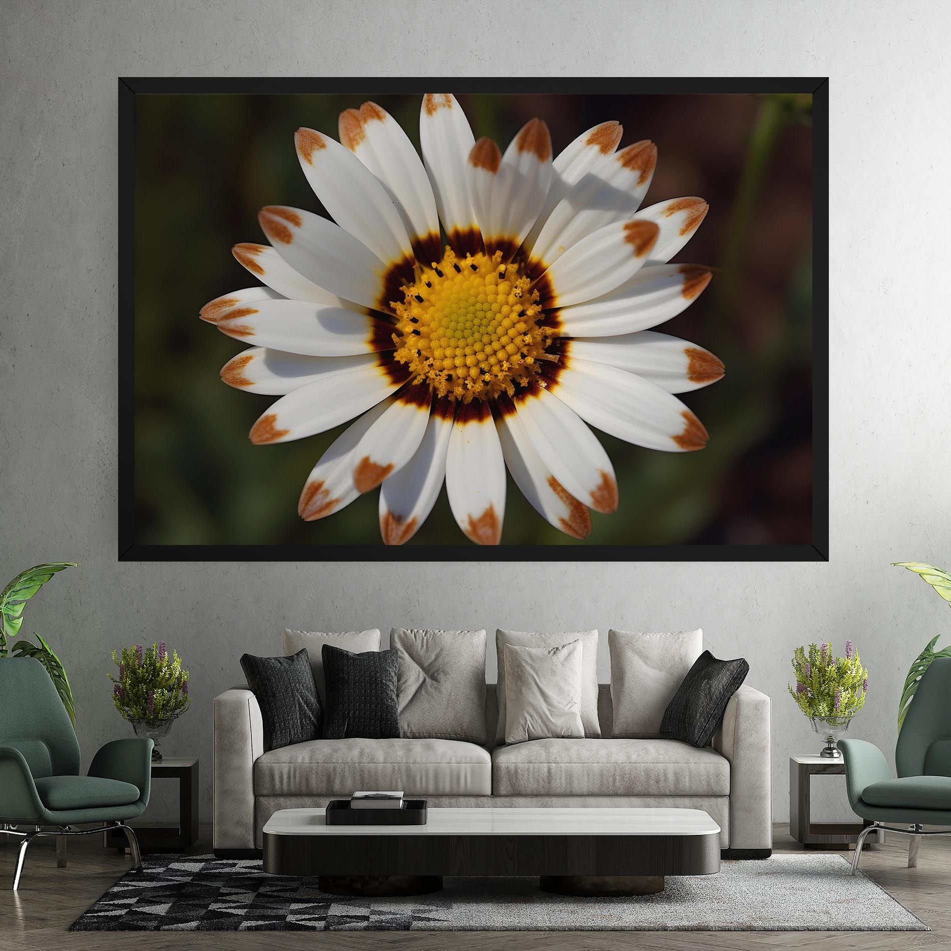 White Brown Daisy mockup 7