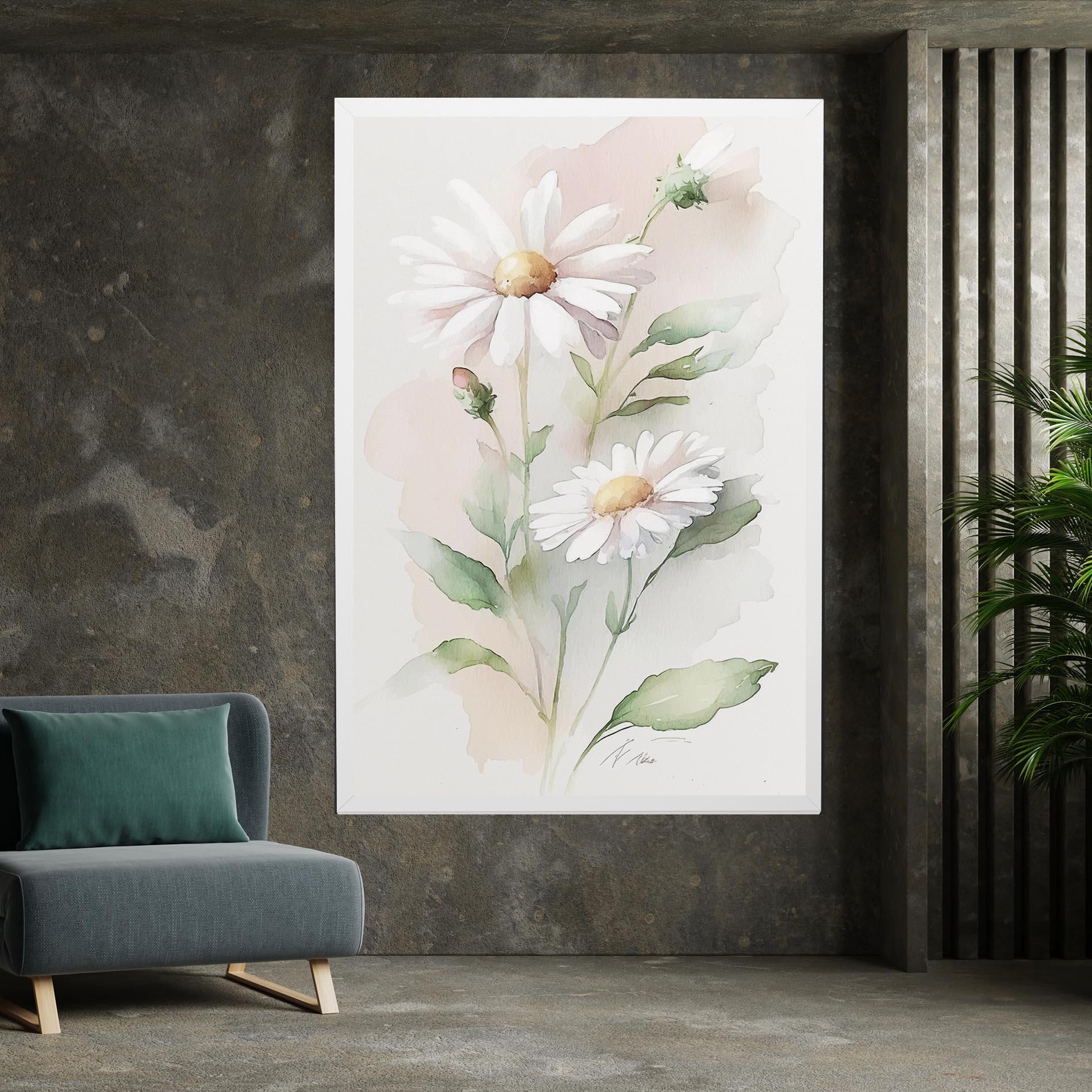 Tablou Canvas Painted Pretty Daisy mockup 7