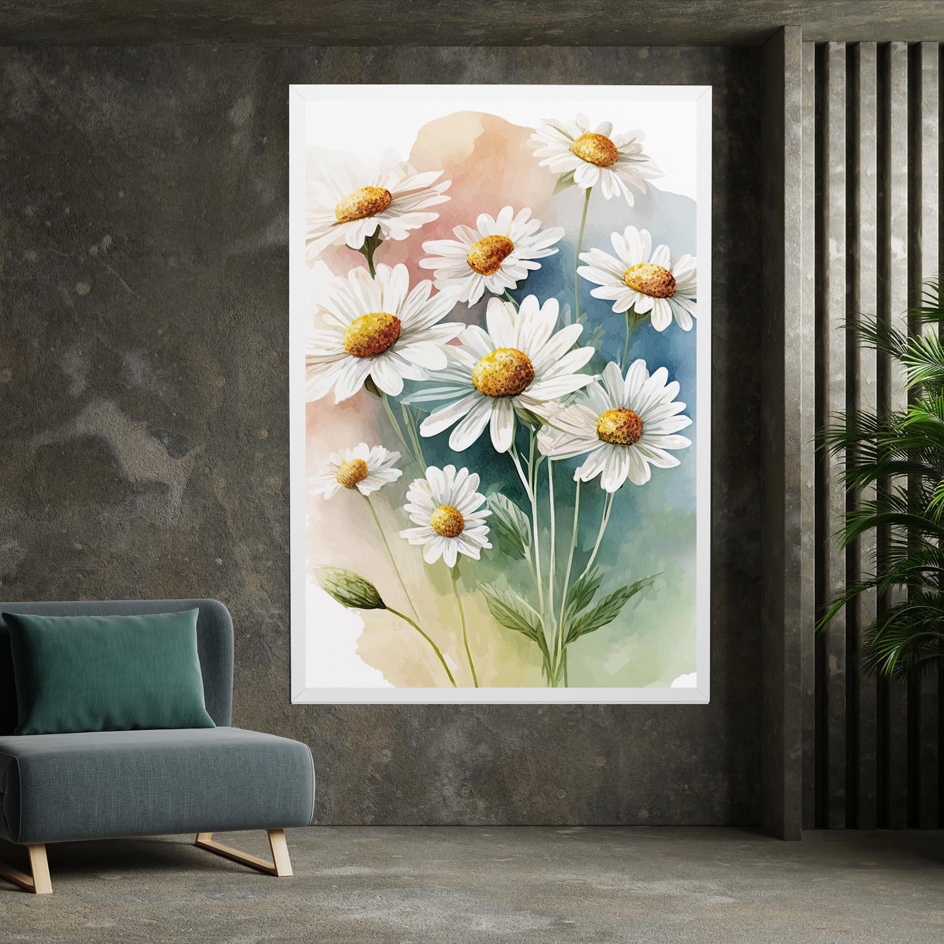 Tablou Canvas White Daisy Art mockup 7