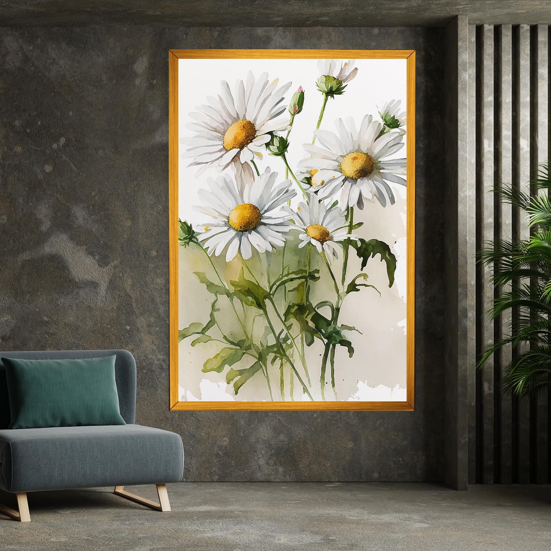 Tablou Canvas Painted Daisy mockup 7