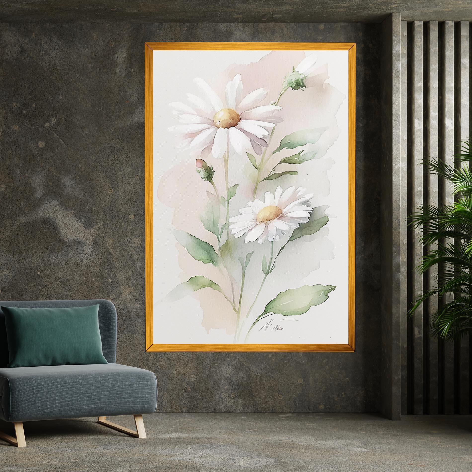 Tablou Canvas Painted Pretty Daisy mockup 7