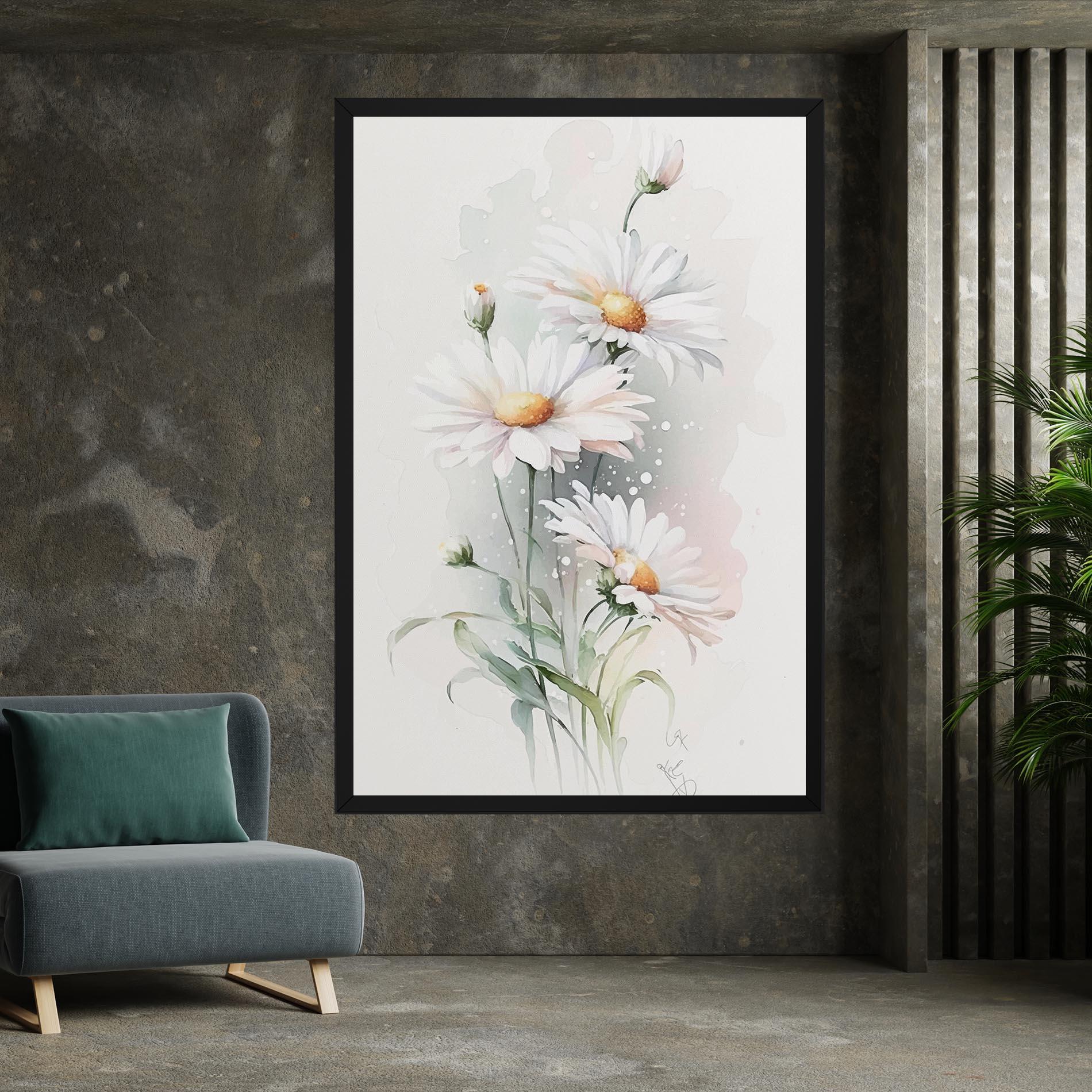 Tablou Canvas Dreamy White Daisy mockup 7