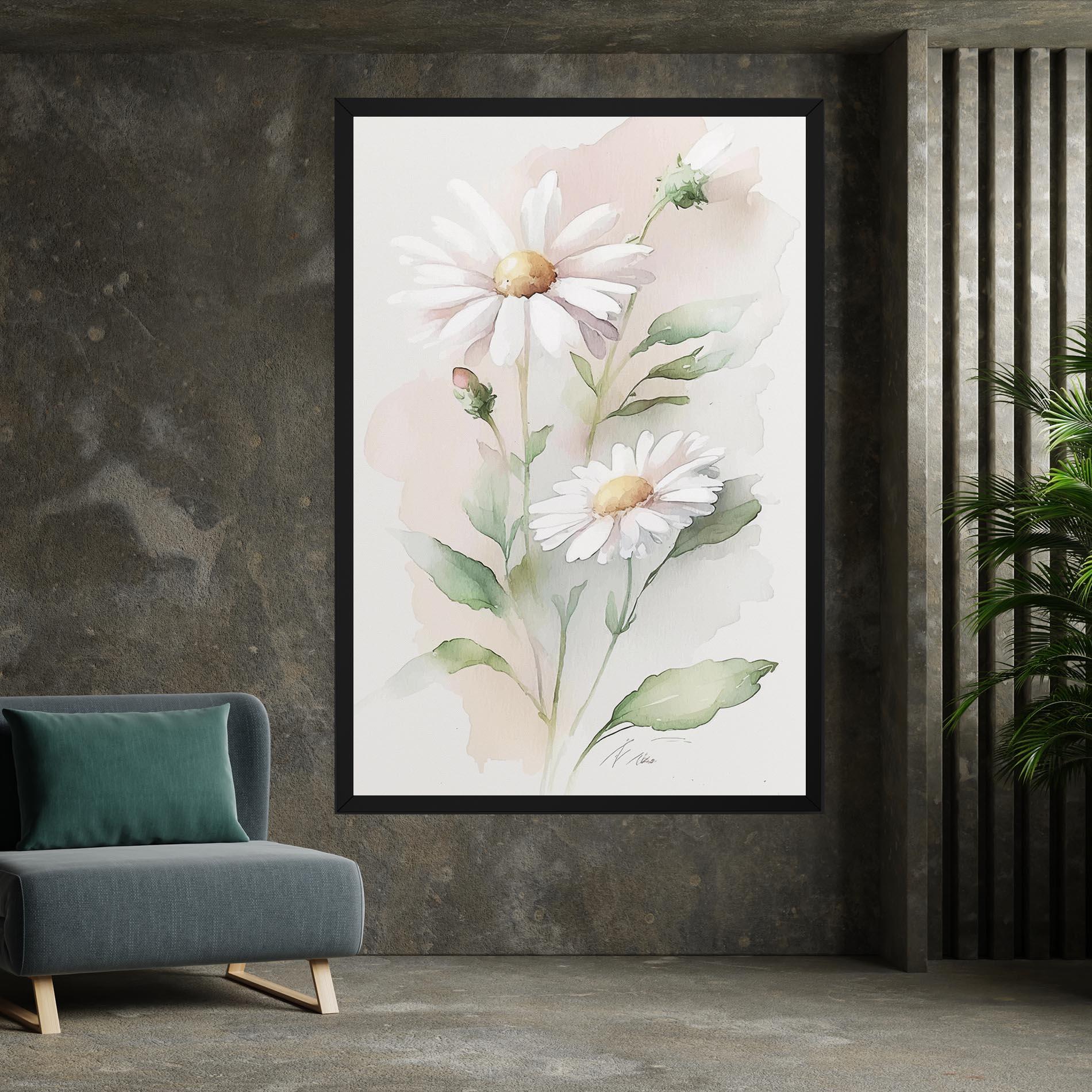 Tablou Canvas Painted Pretty Daisy mockup 7