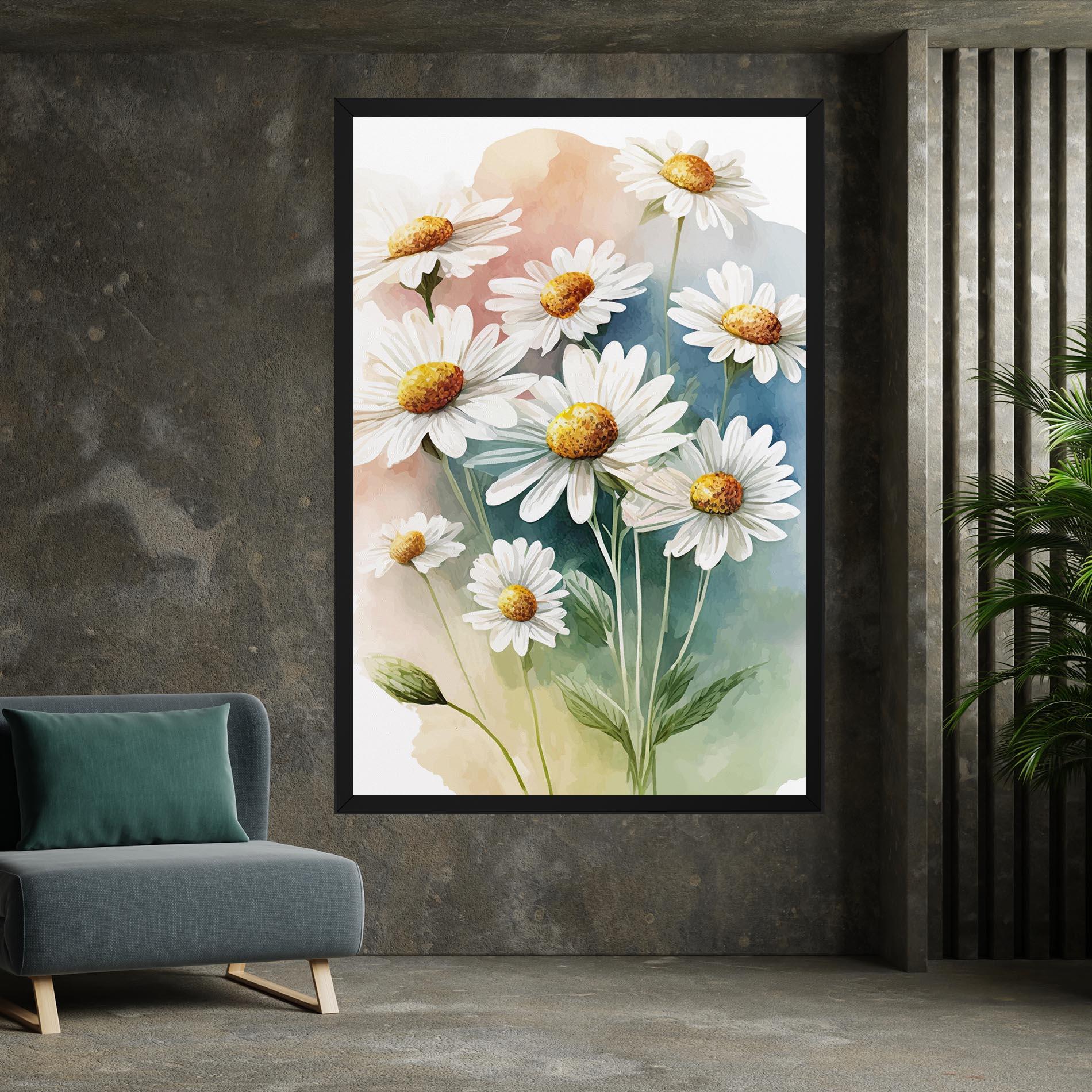 Tablou Canvas White Daisy Art mockup 7