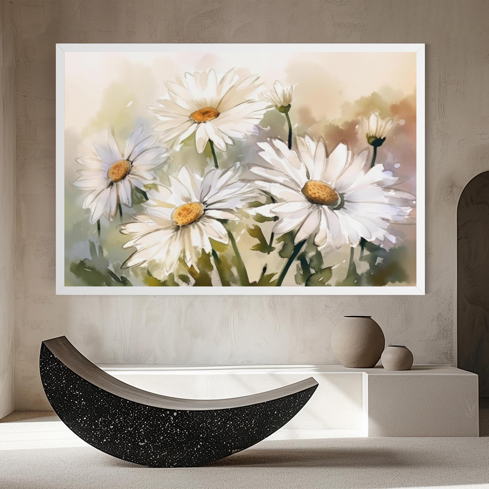 Tablou Canvas Daisy Painting mockup 8