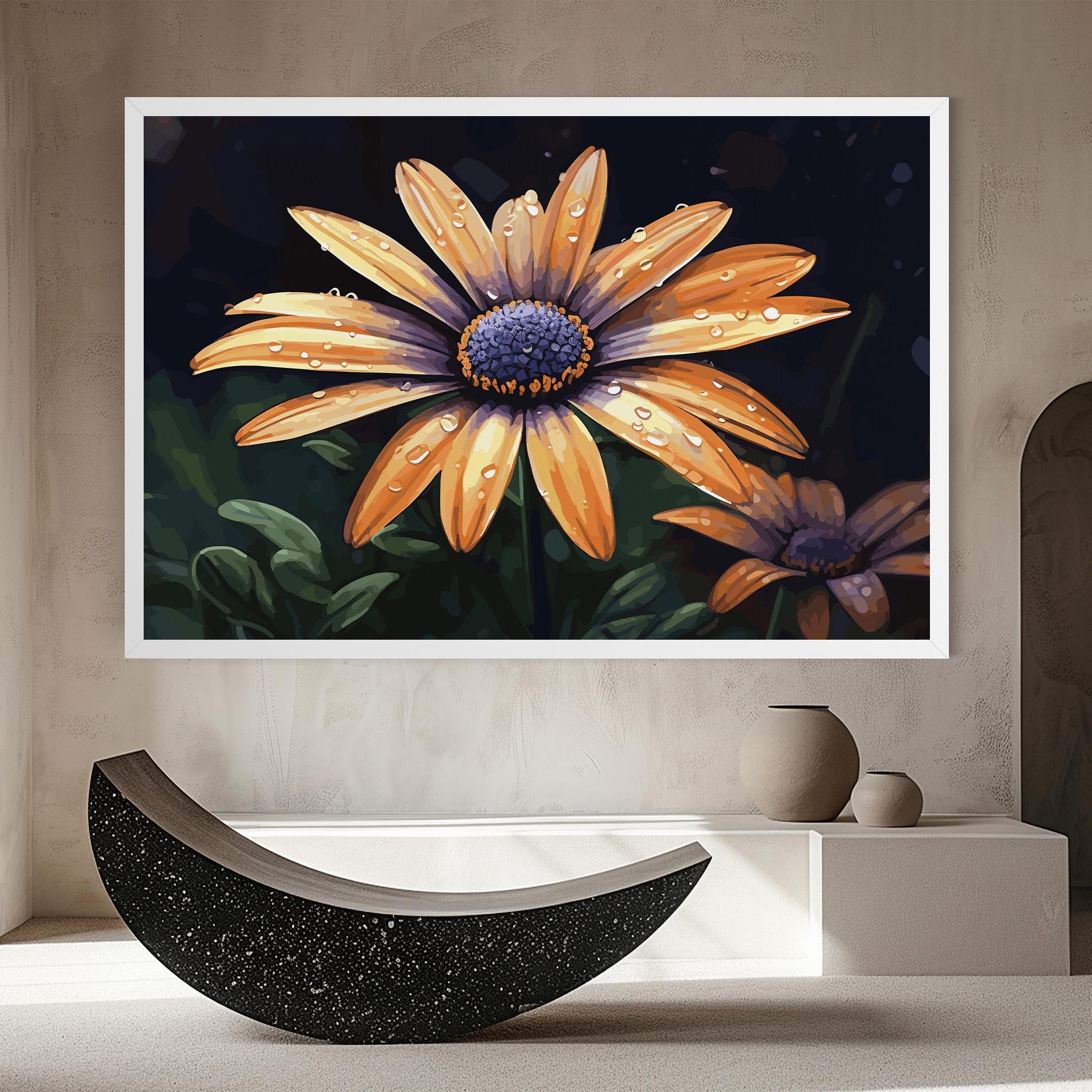 Tablou Canvas Orange Pretty Daisy mockup 8