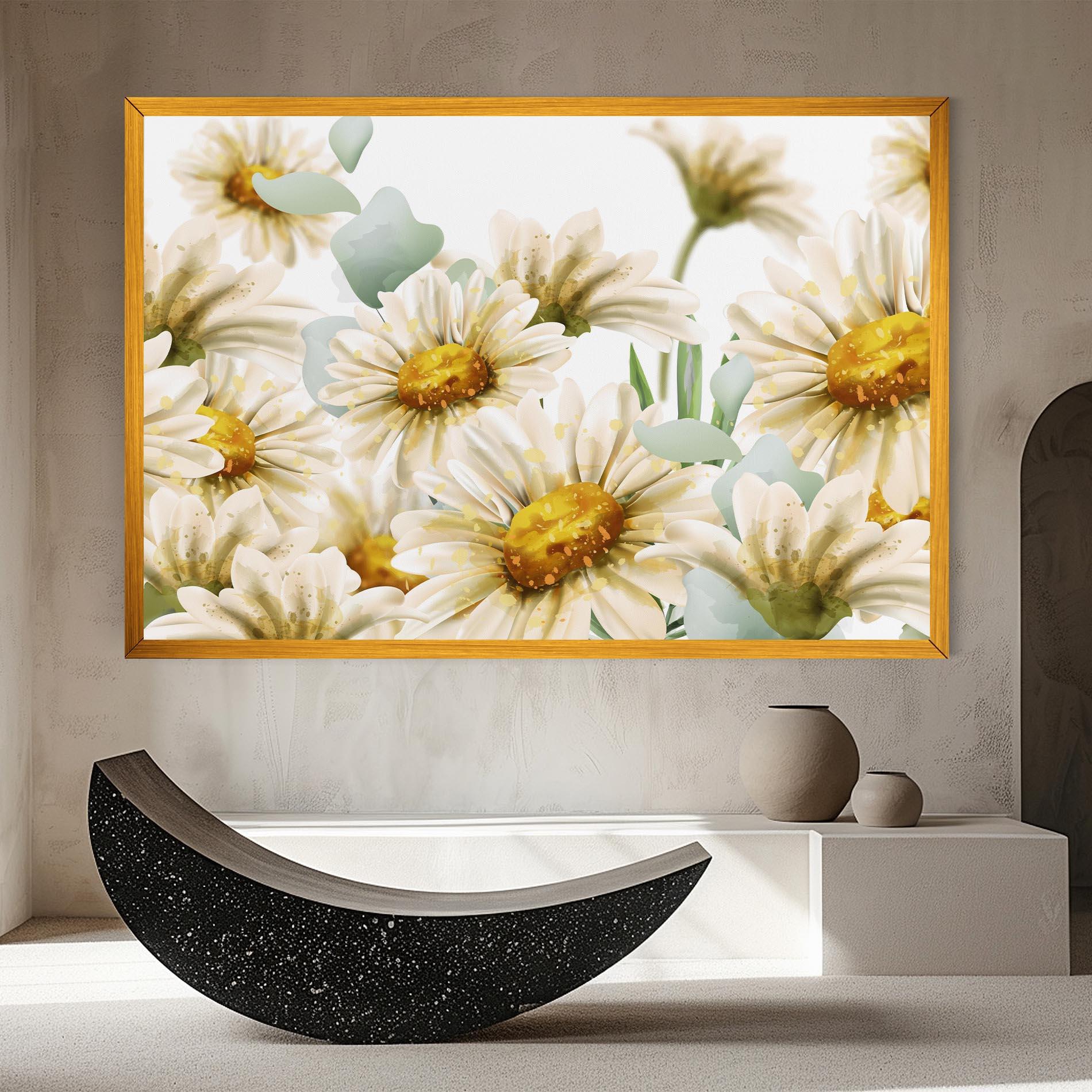 Tablou Canvas Beautiful Daisy Art mockup 8