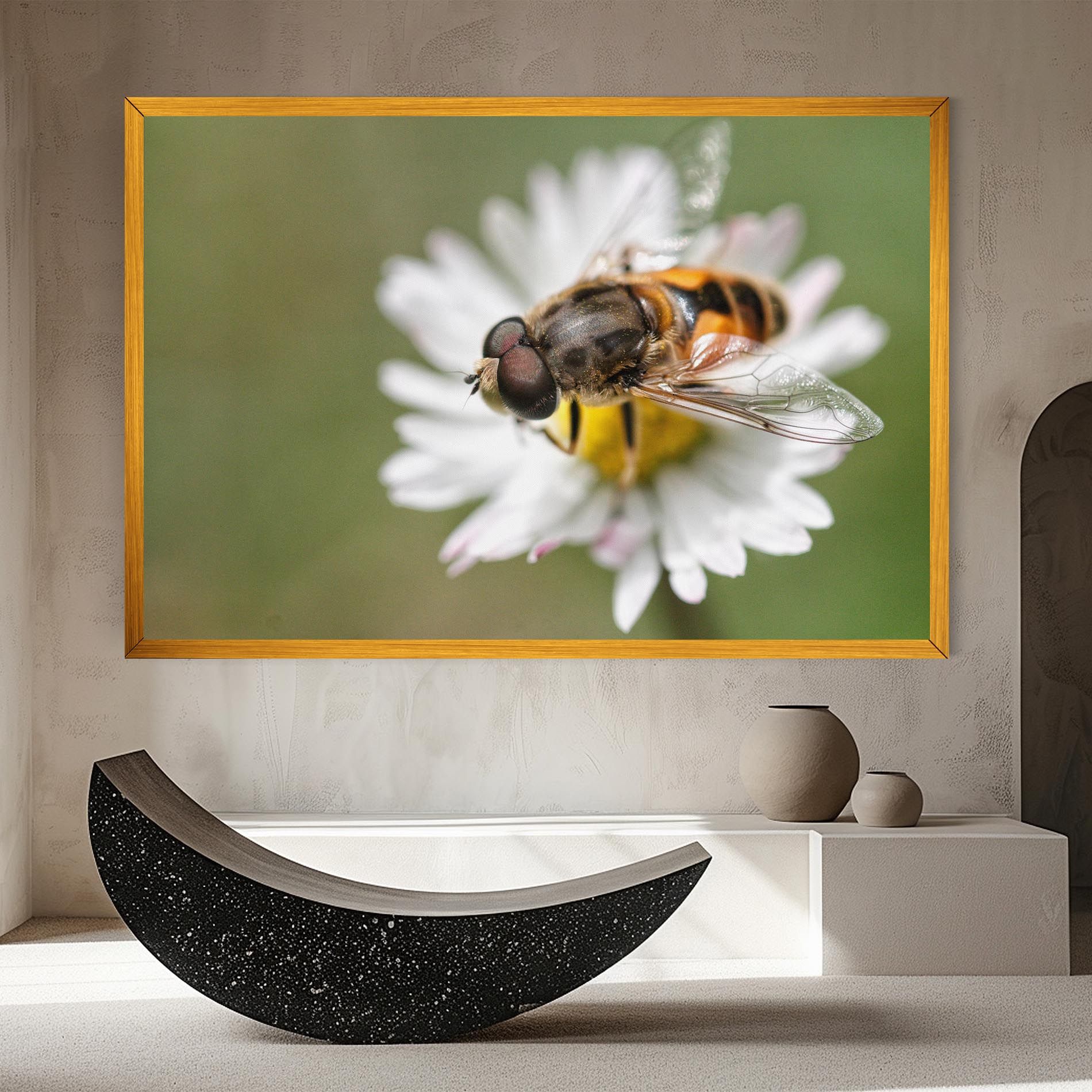 Bee On Small Daisy mockup 8