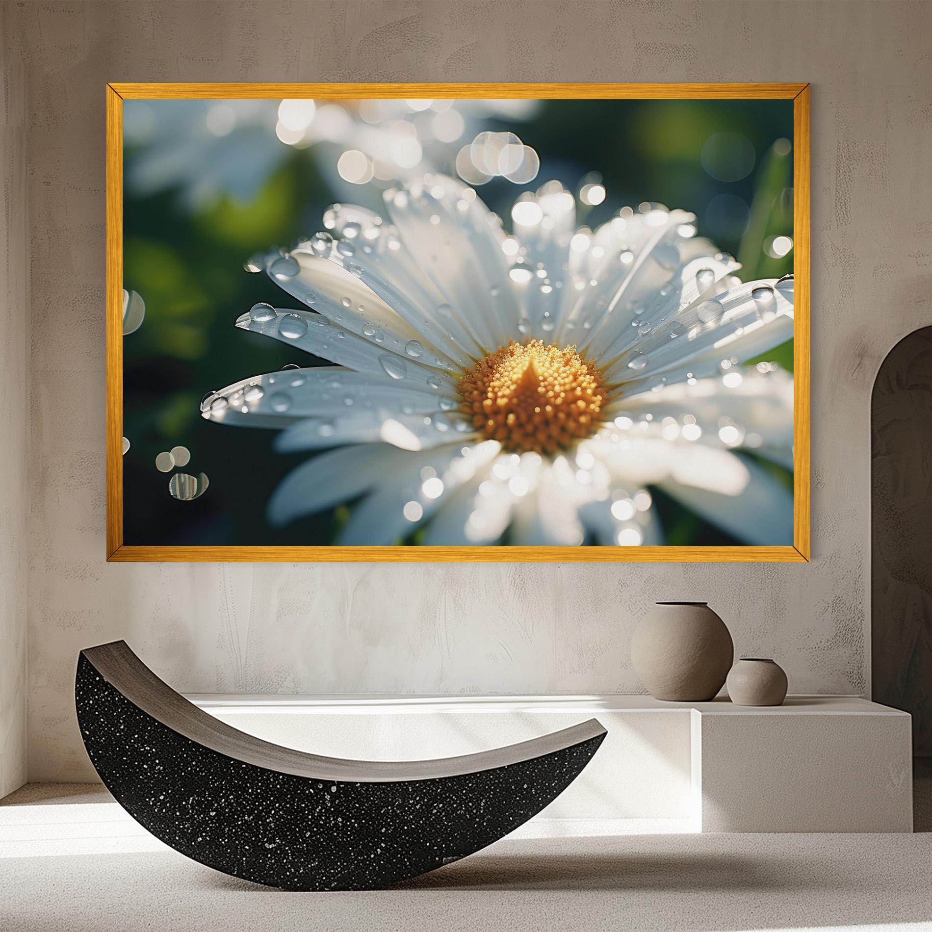Tablou Canvas Daisy After Rain Close Up mockup 8