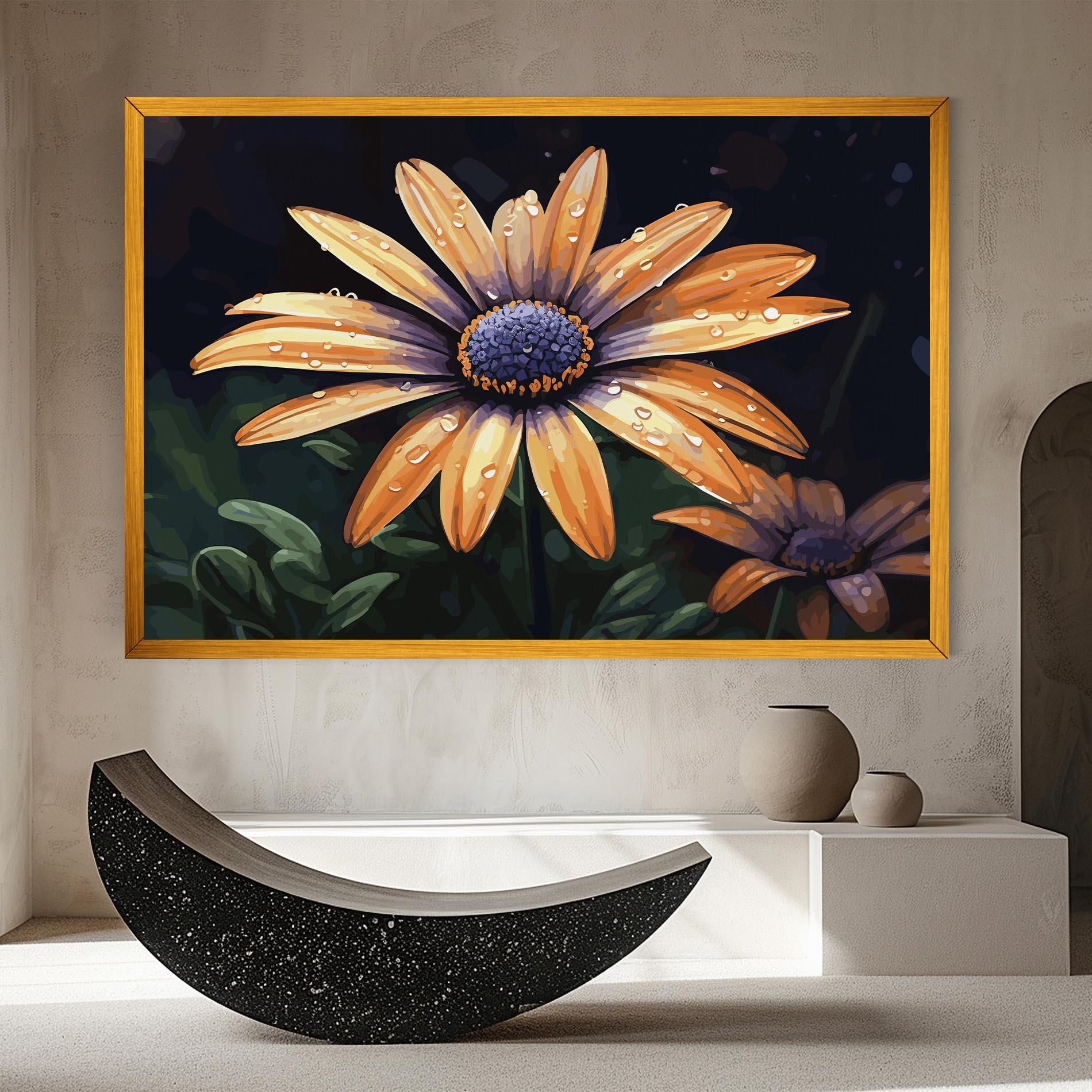 Tablou Canvas Orange Pretty Daisy mockup 8