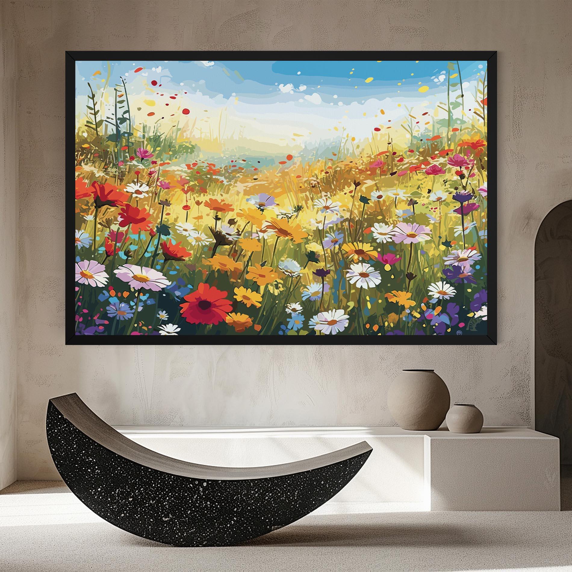 Tablou Canvas Colorful Daisy Mix mockup 8