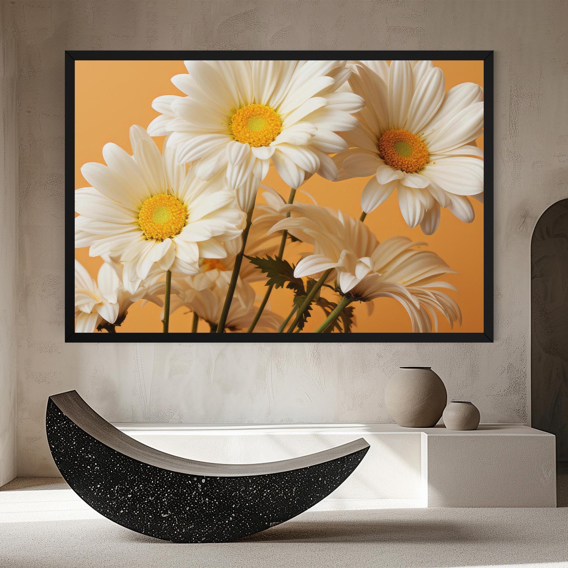 Tablou Canvas Daisy On Orange mockup 8