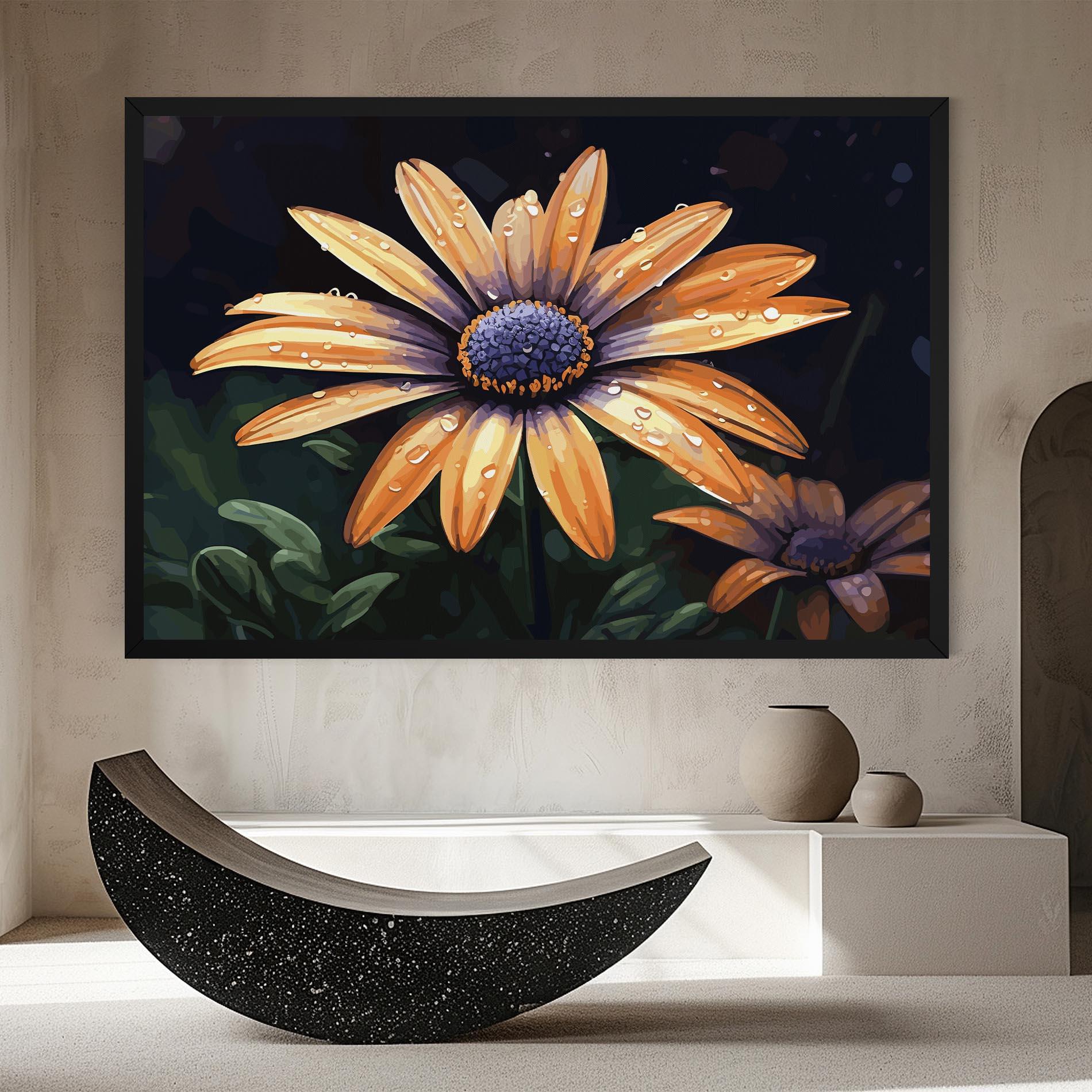 Tablou Canvas Orange Pretty Daisy mockup 8