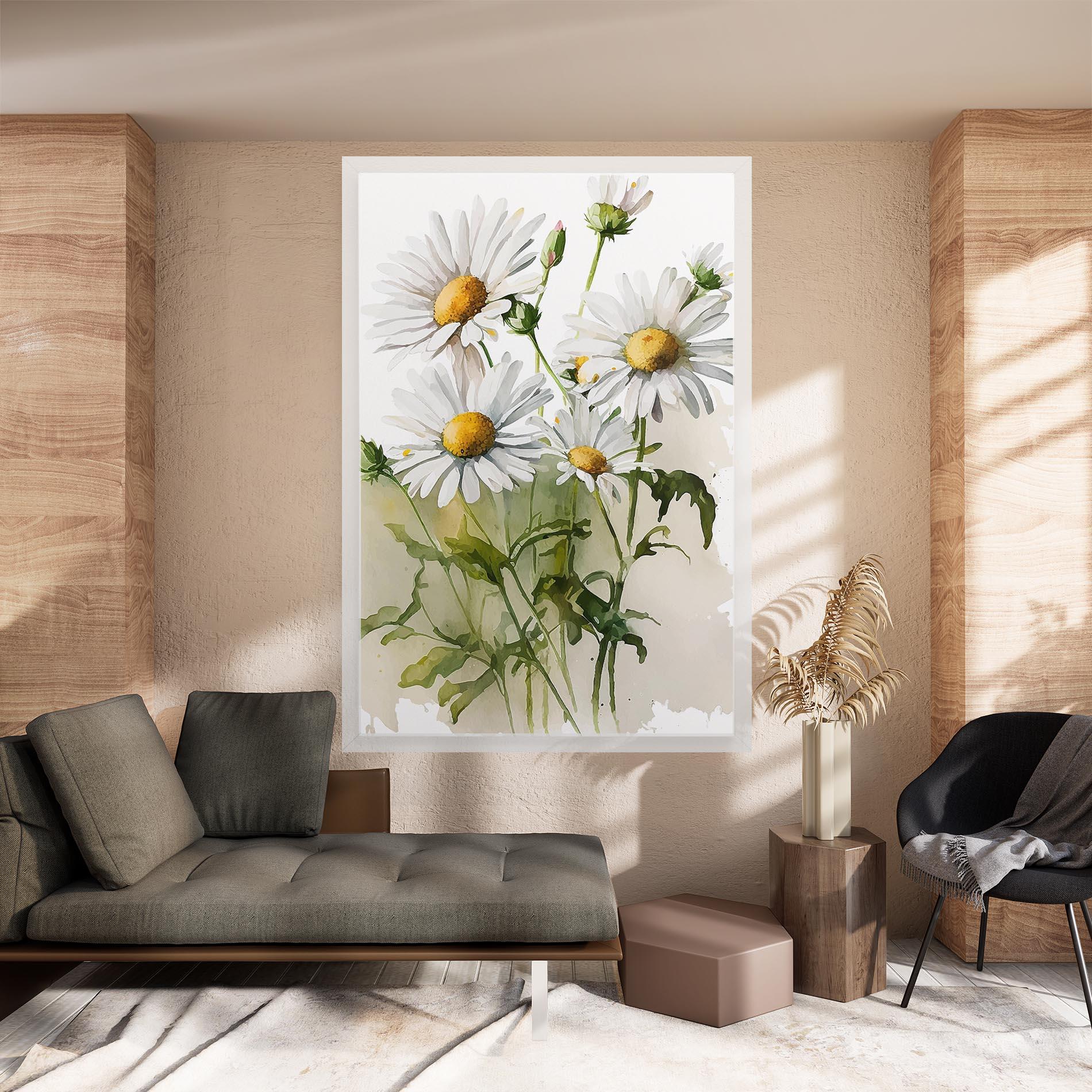 Tablou Canvas Painted Daisy mockup 8