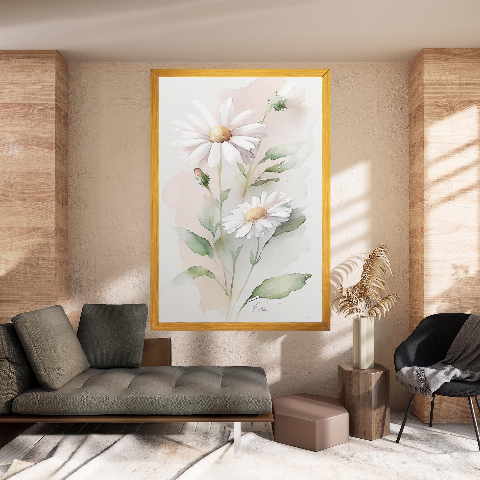 Tablou Canvas Painted Pretty Daisy mockup 8