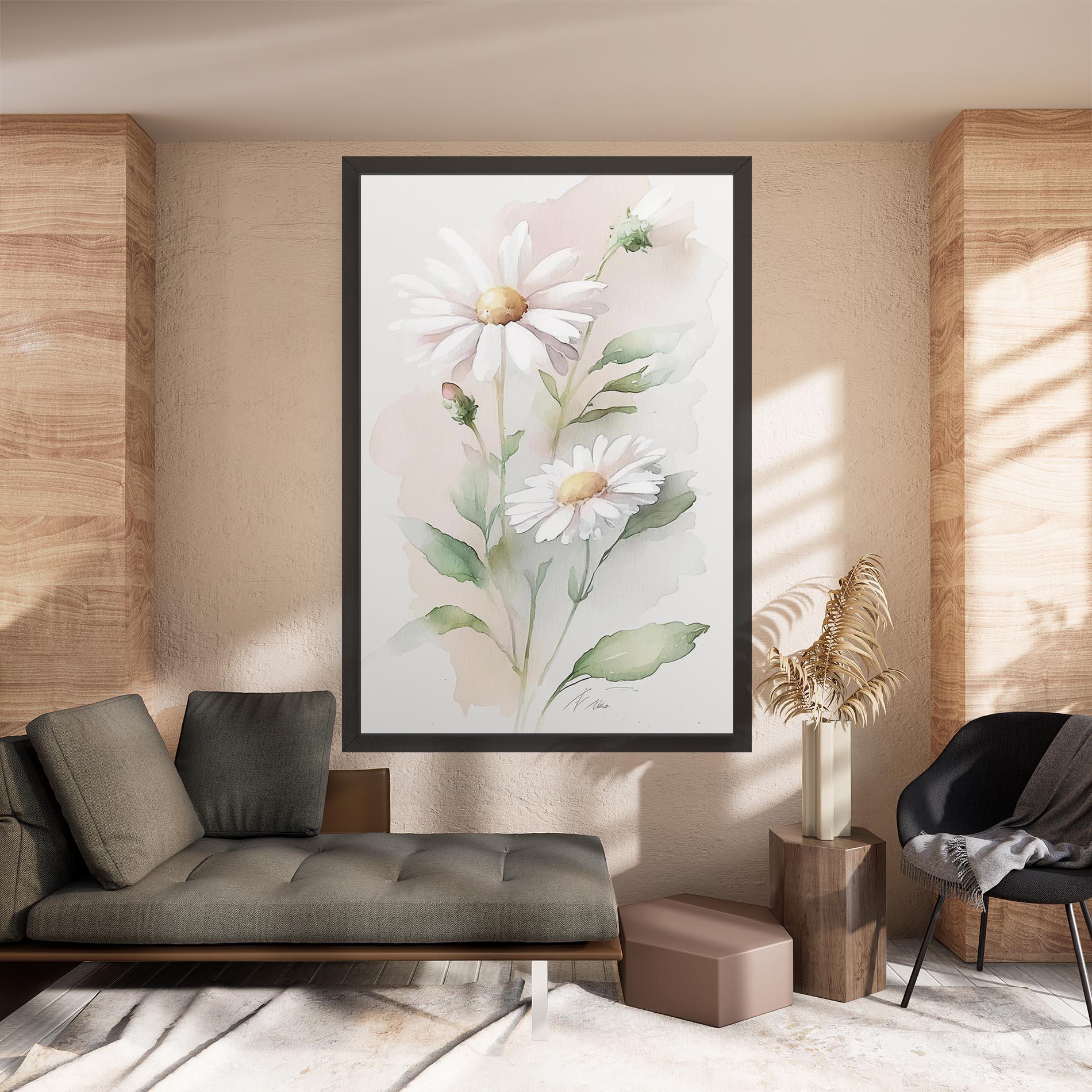 Tablou Canvas Painted Pretty Daisy mockup 8