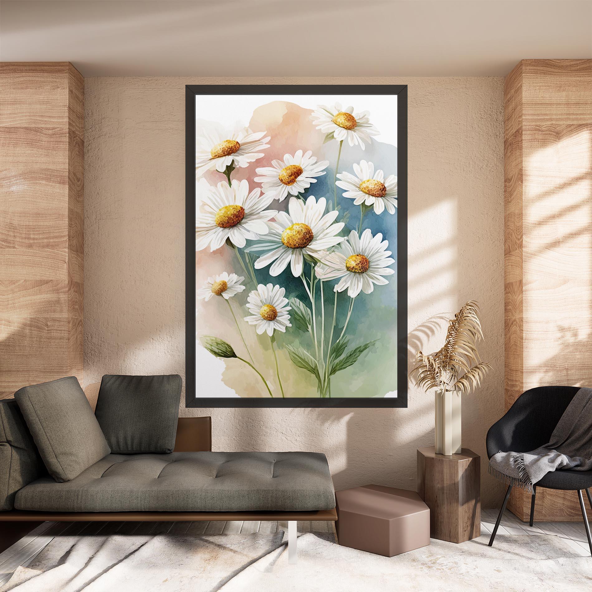 Tablou Canvas White Daisy Art mockup 8
