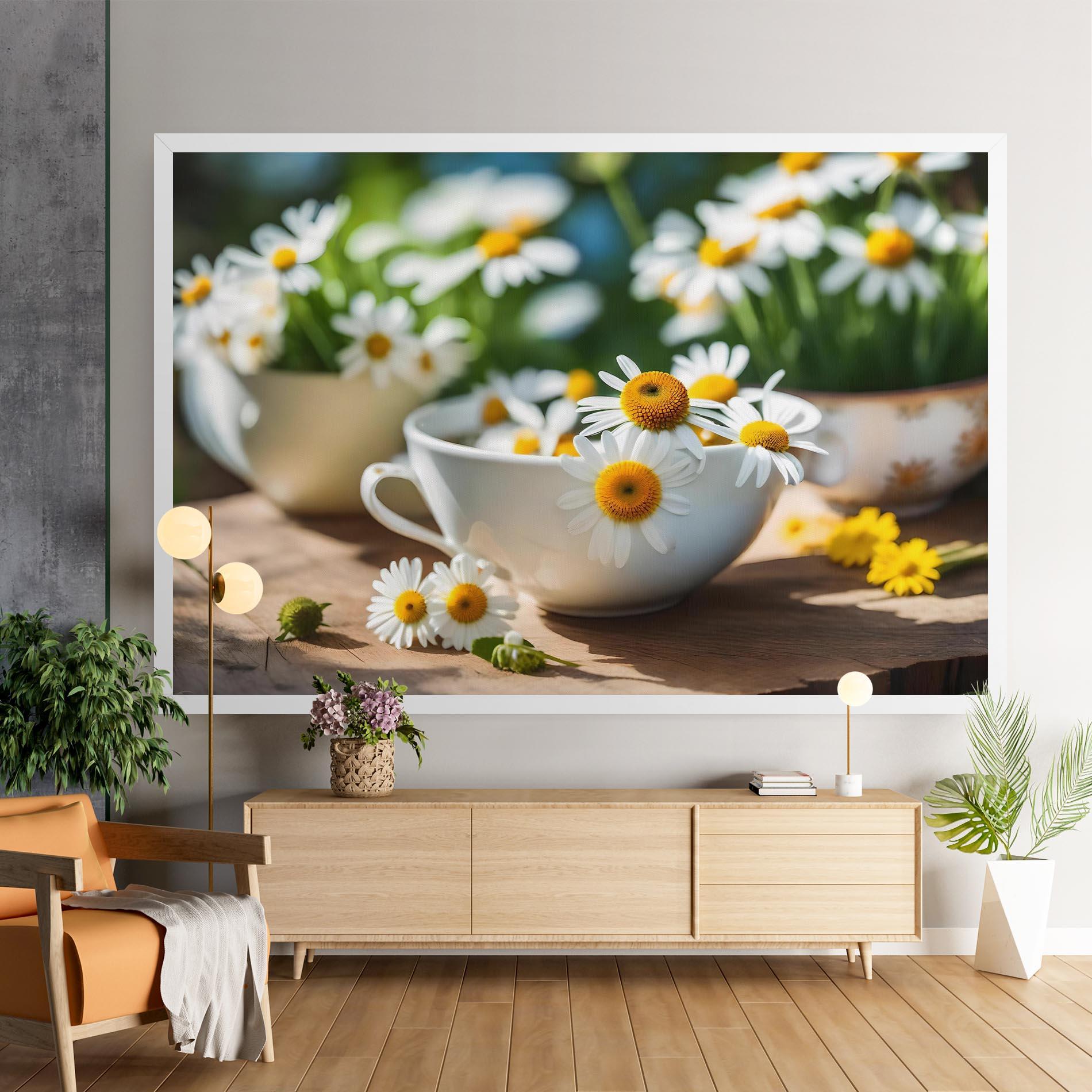 Tablou Canvas Daisies In A Cup mockup 9