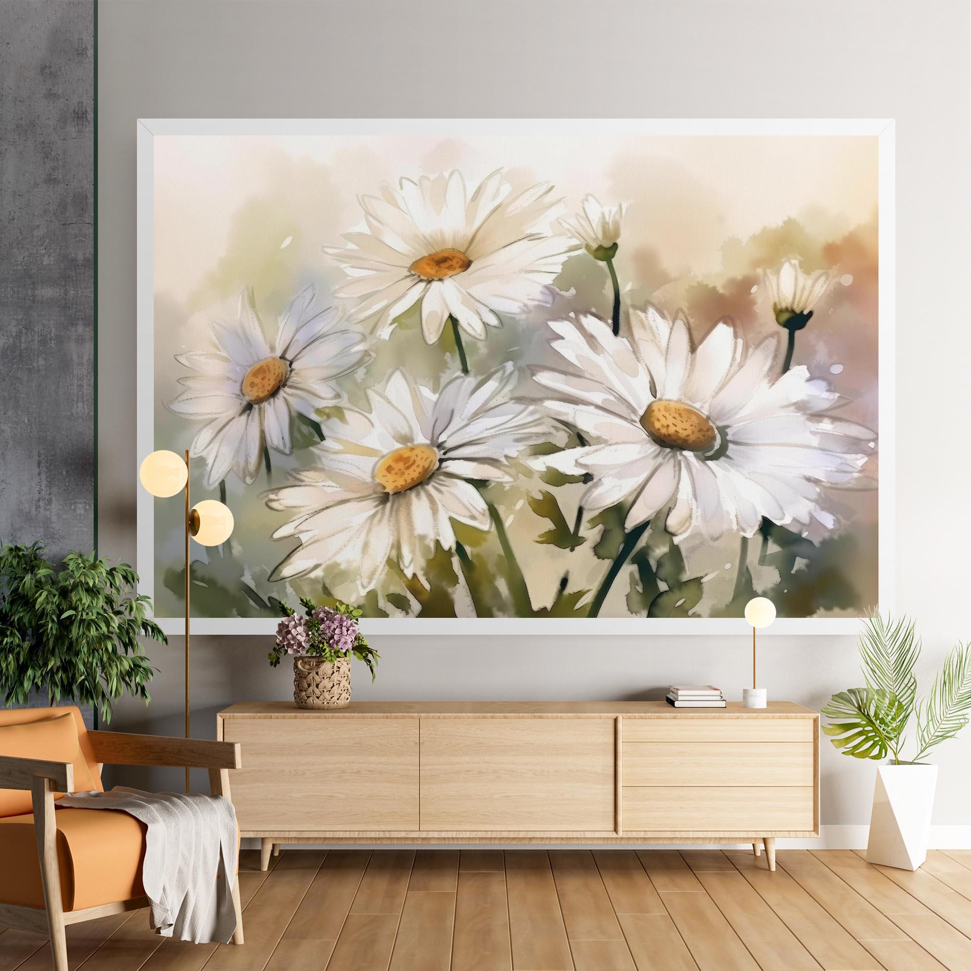 Tablou Canvas Daisy Painting mockup 9