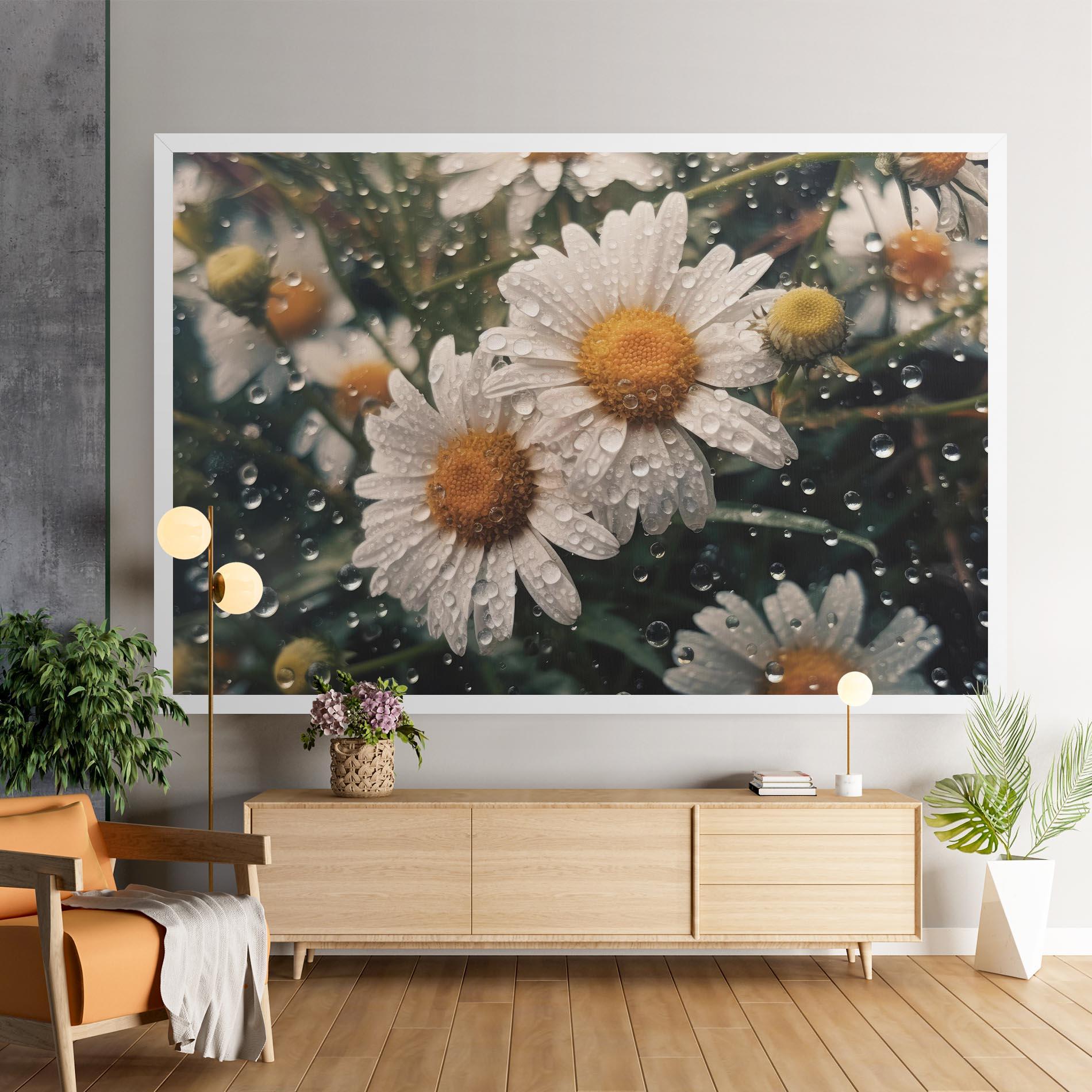 Tablou Canvas Daisy View After Rain mockup 9