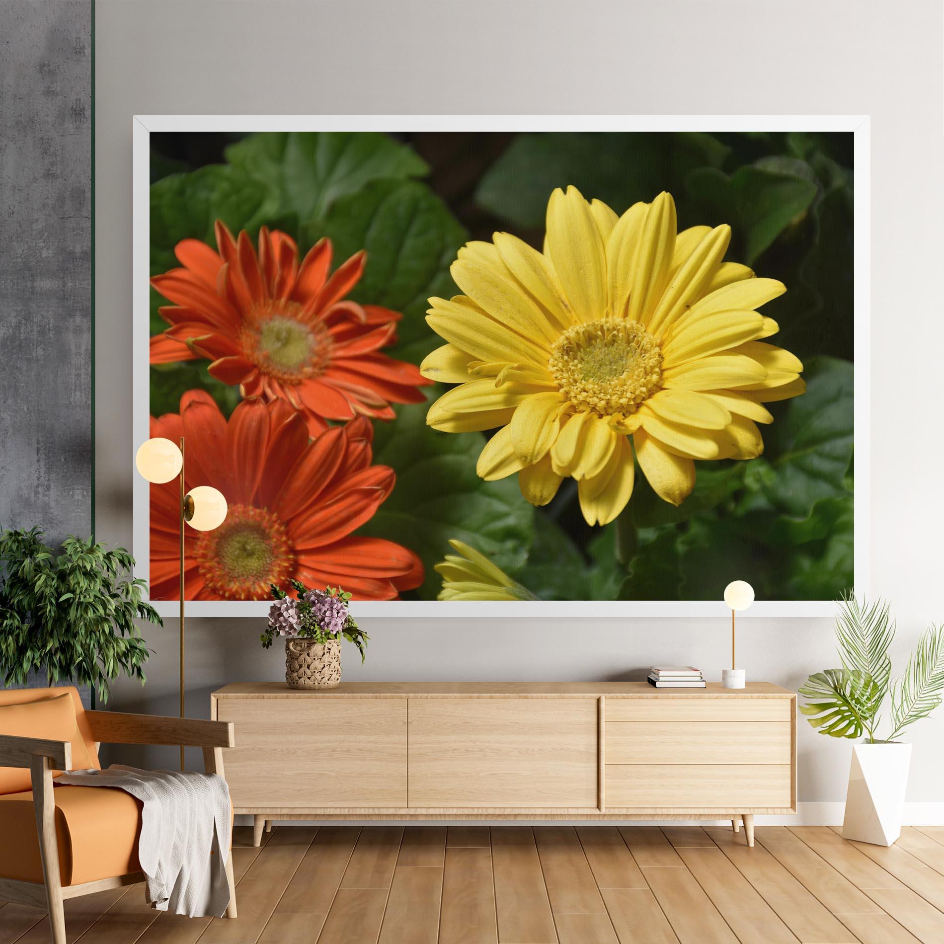 Tablou Canvas Orange Yellow Daisy mockup 9
