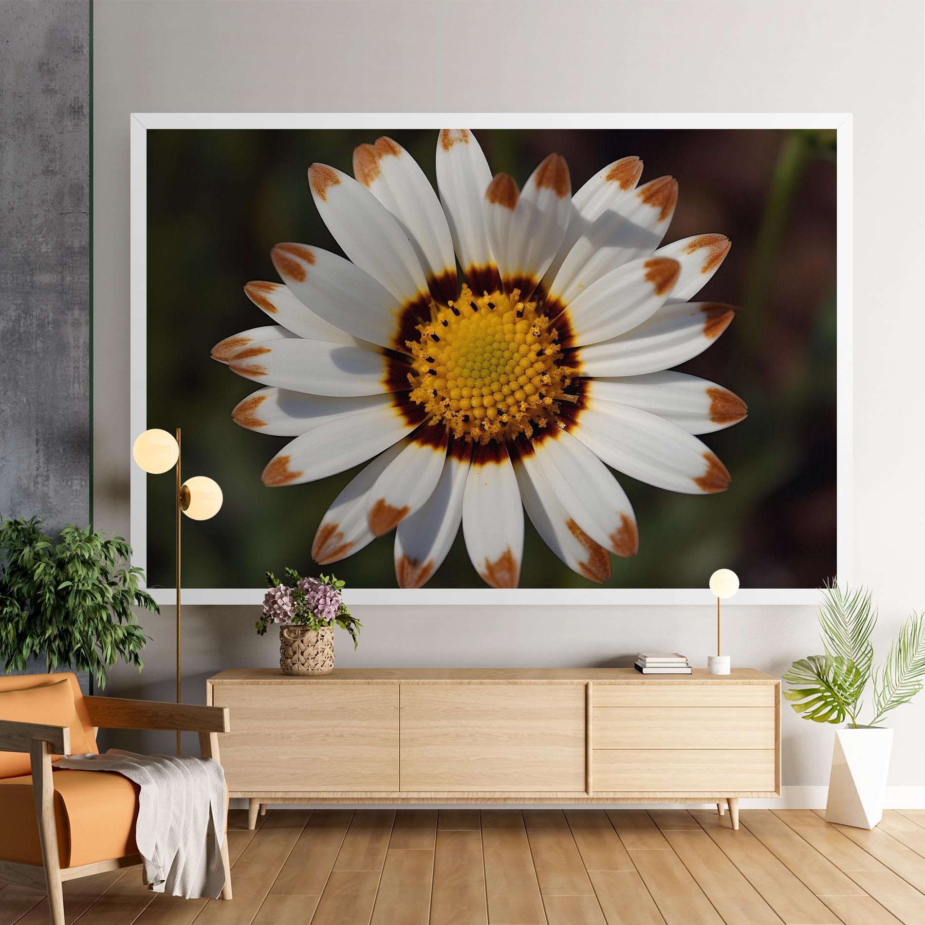 White Brown Daisy mockup 9