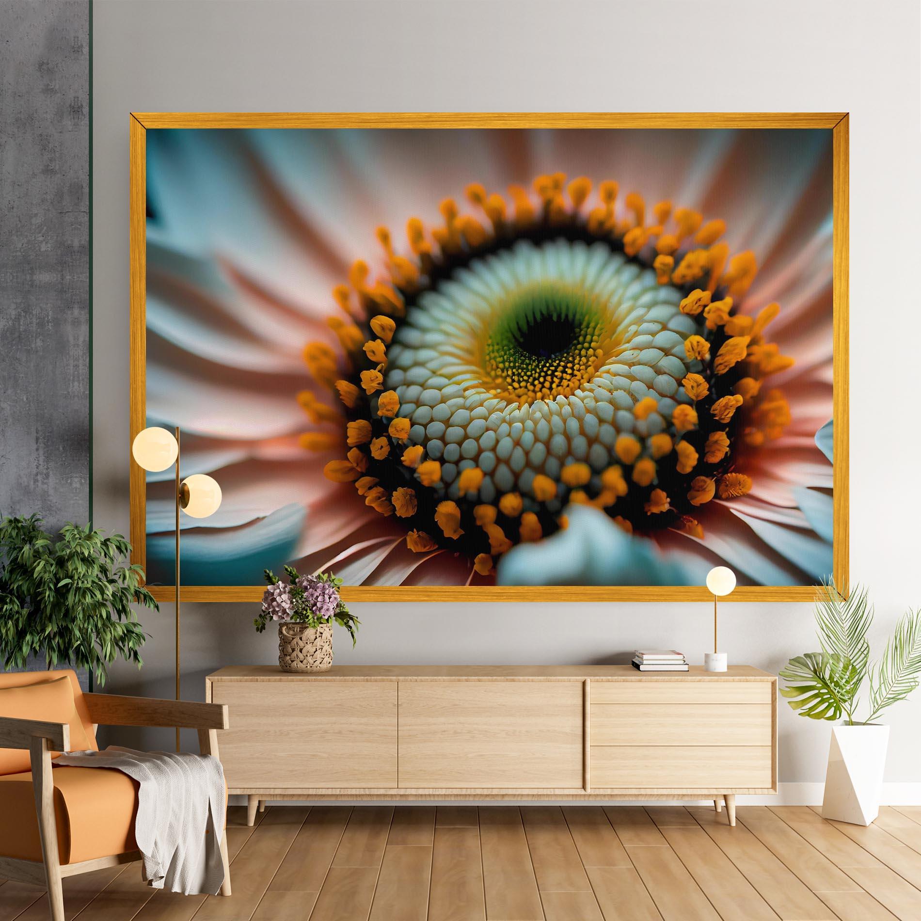 Tablou Canvas Big Blue Daisy mockup 9