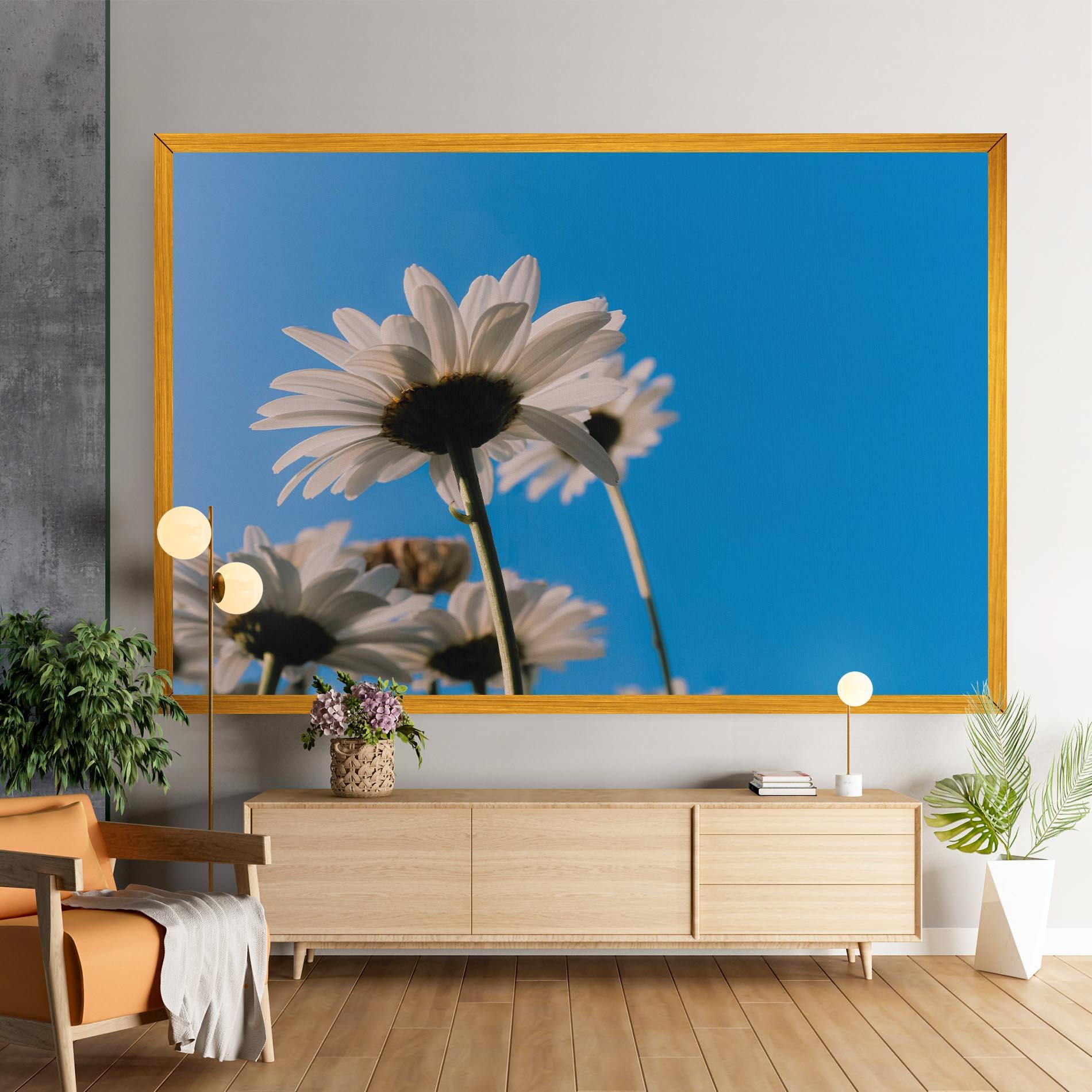 Tablou Canvas Blue Sky Daisy mockup 9