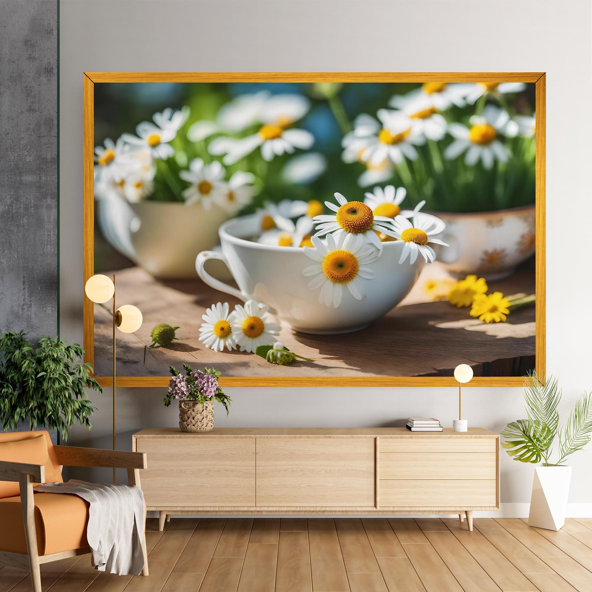 Tablou Canvas Daisies In A Cup mockup 9