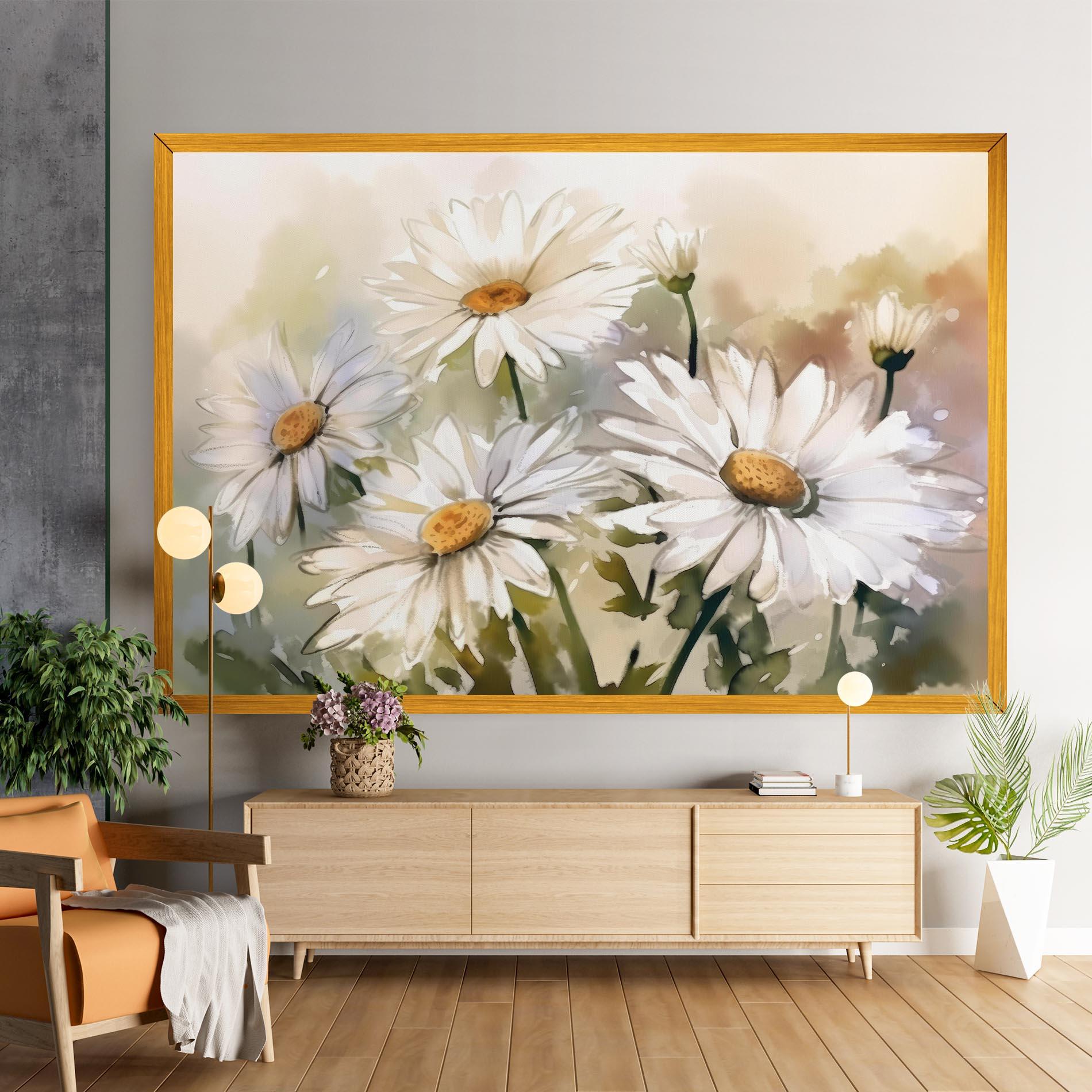 Tablou Canvas Daisy Painting mockup 9
