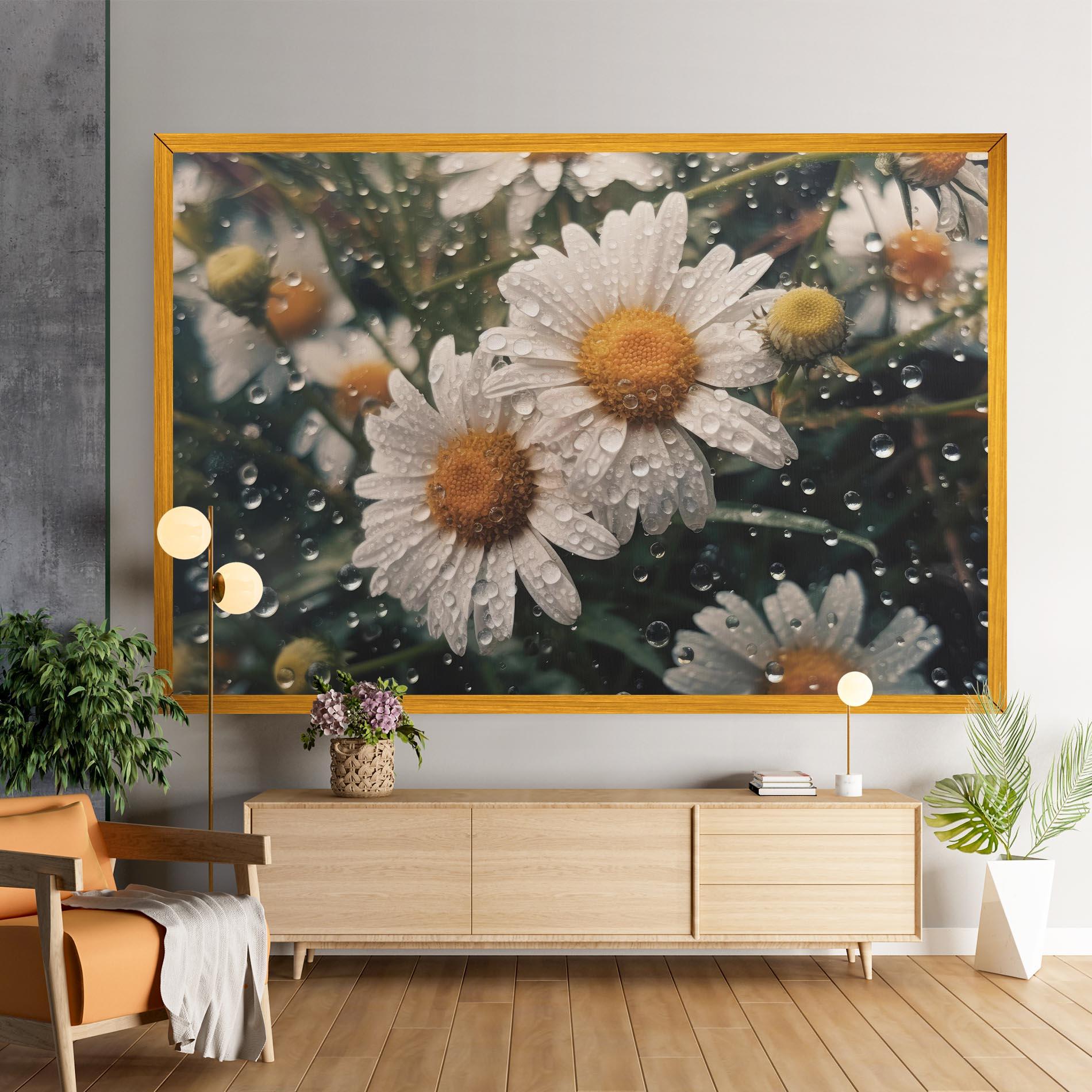 Tablou Canvas Daisy View After Rain mockup 9