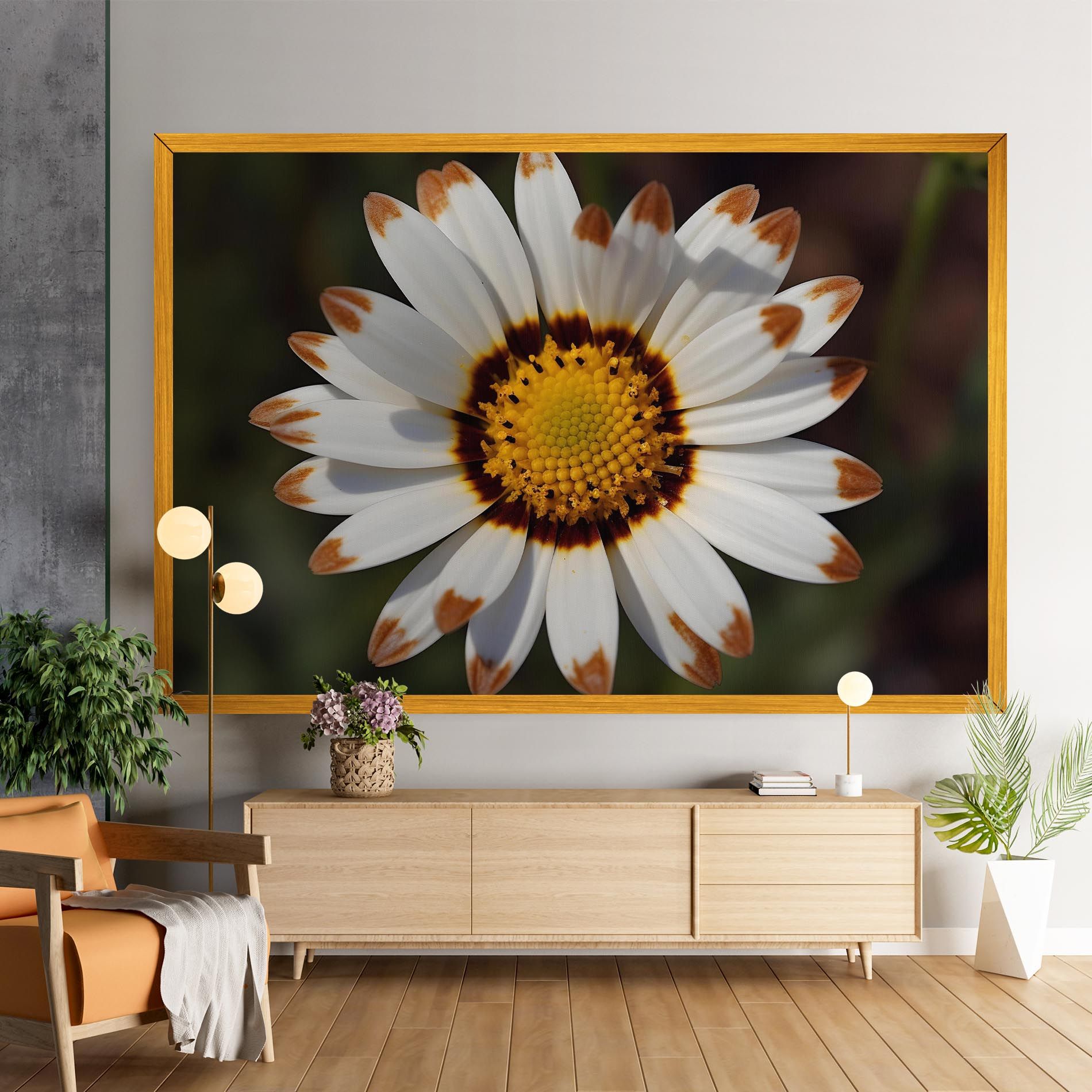 White Brown Daisy mockup 9