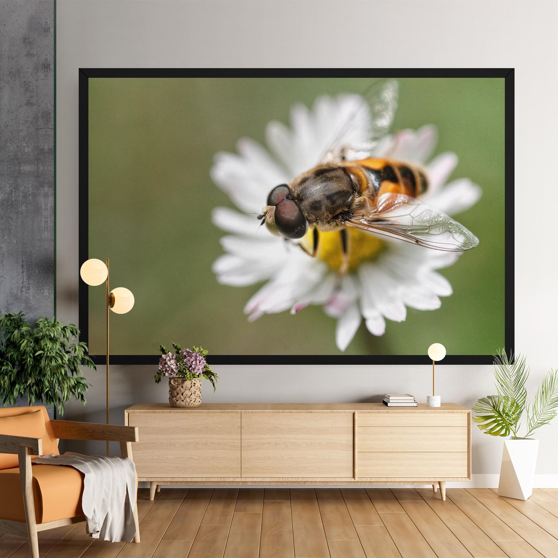 Bee On Small Daisy mockup 9