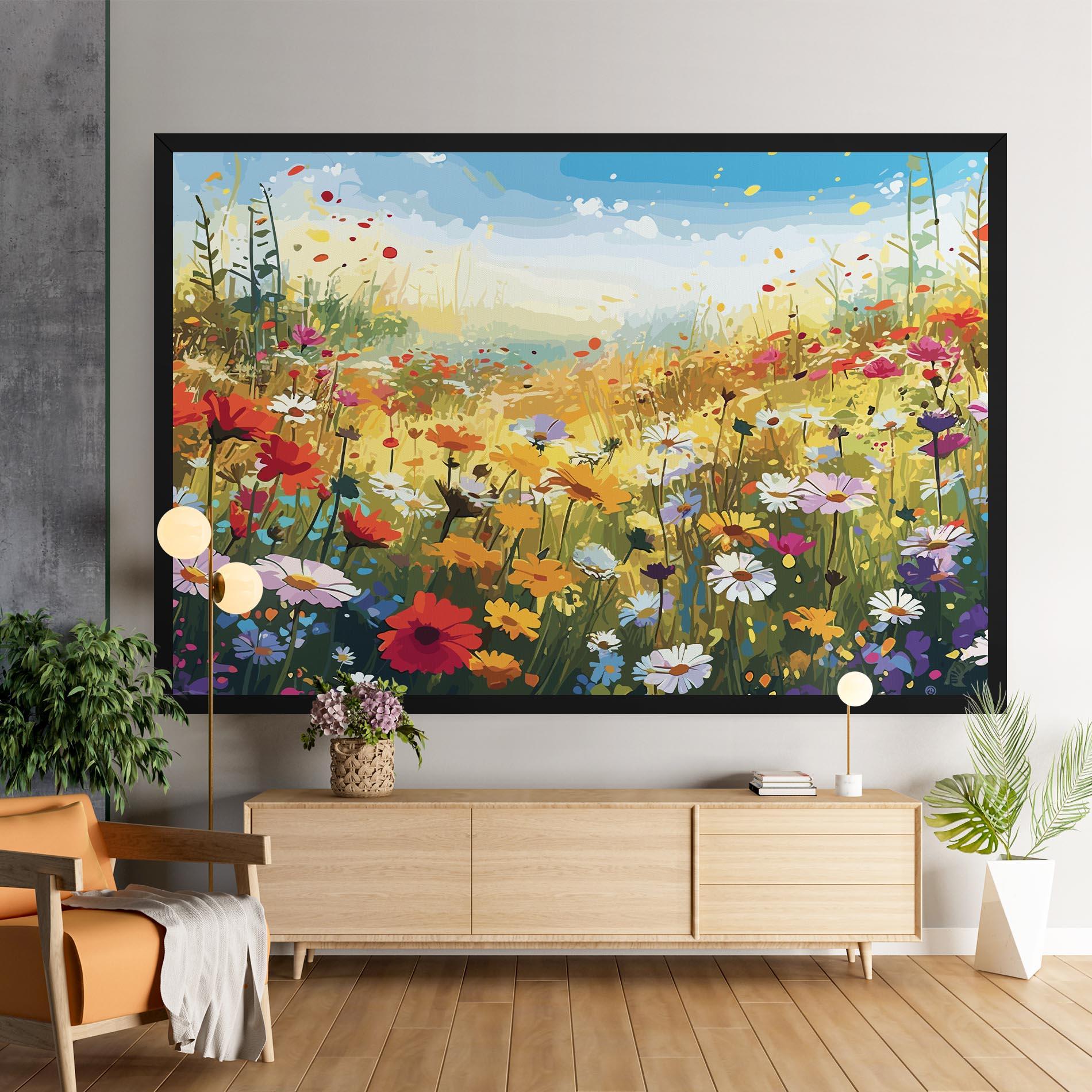 Tablou Canvas Colorful Daisy Mix mockup 9